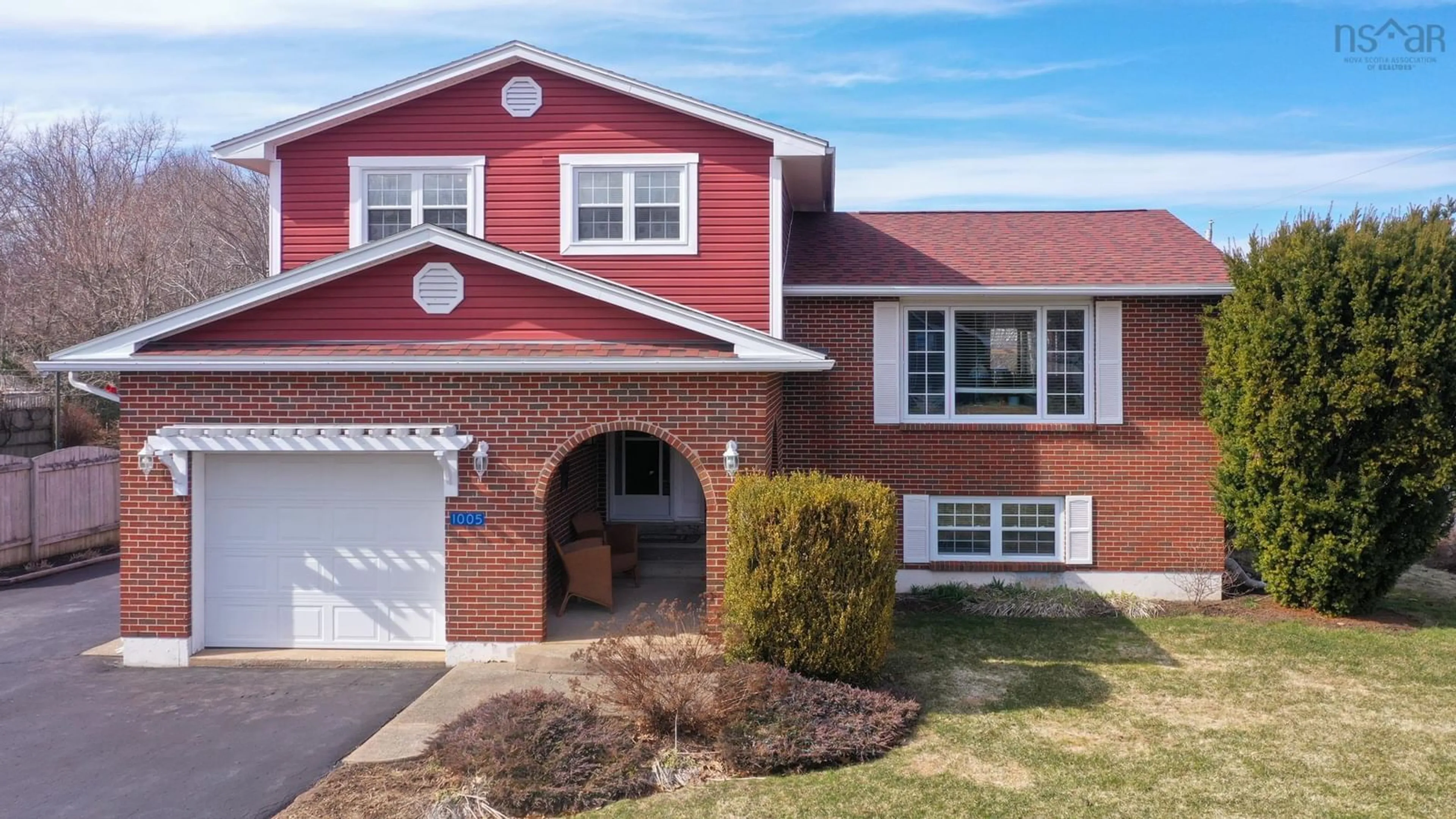 Home with brick exterior material, street for 1005 Green St, New Minas Nova Scotia B4N 5L5