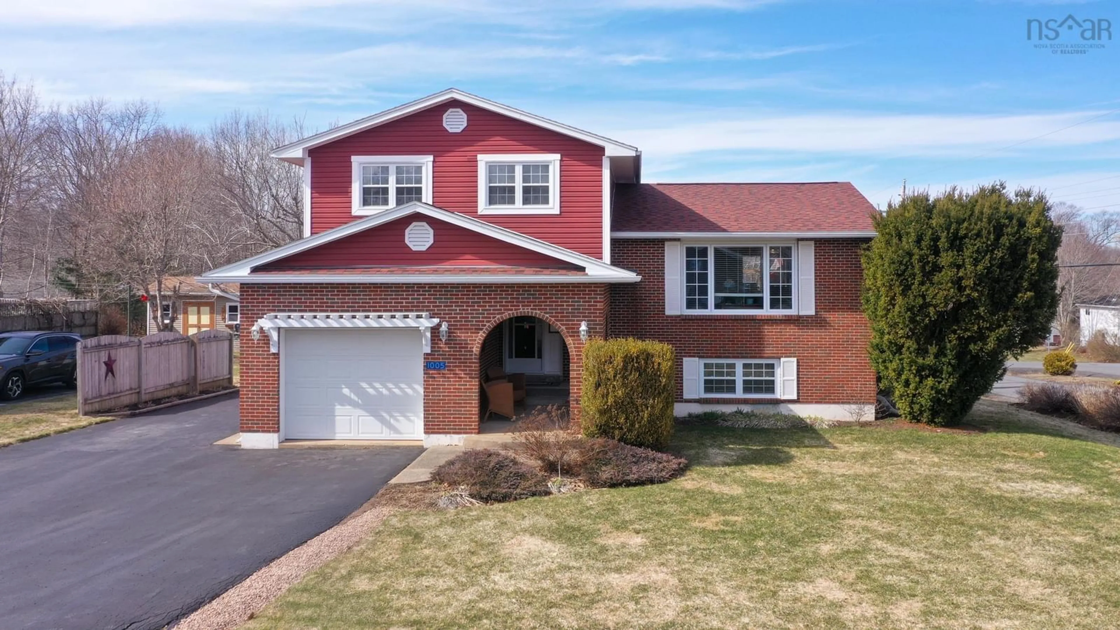 Home with brick exterior material, street for 1005 Green St, New Minas Nova Scotia B4N 5L5