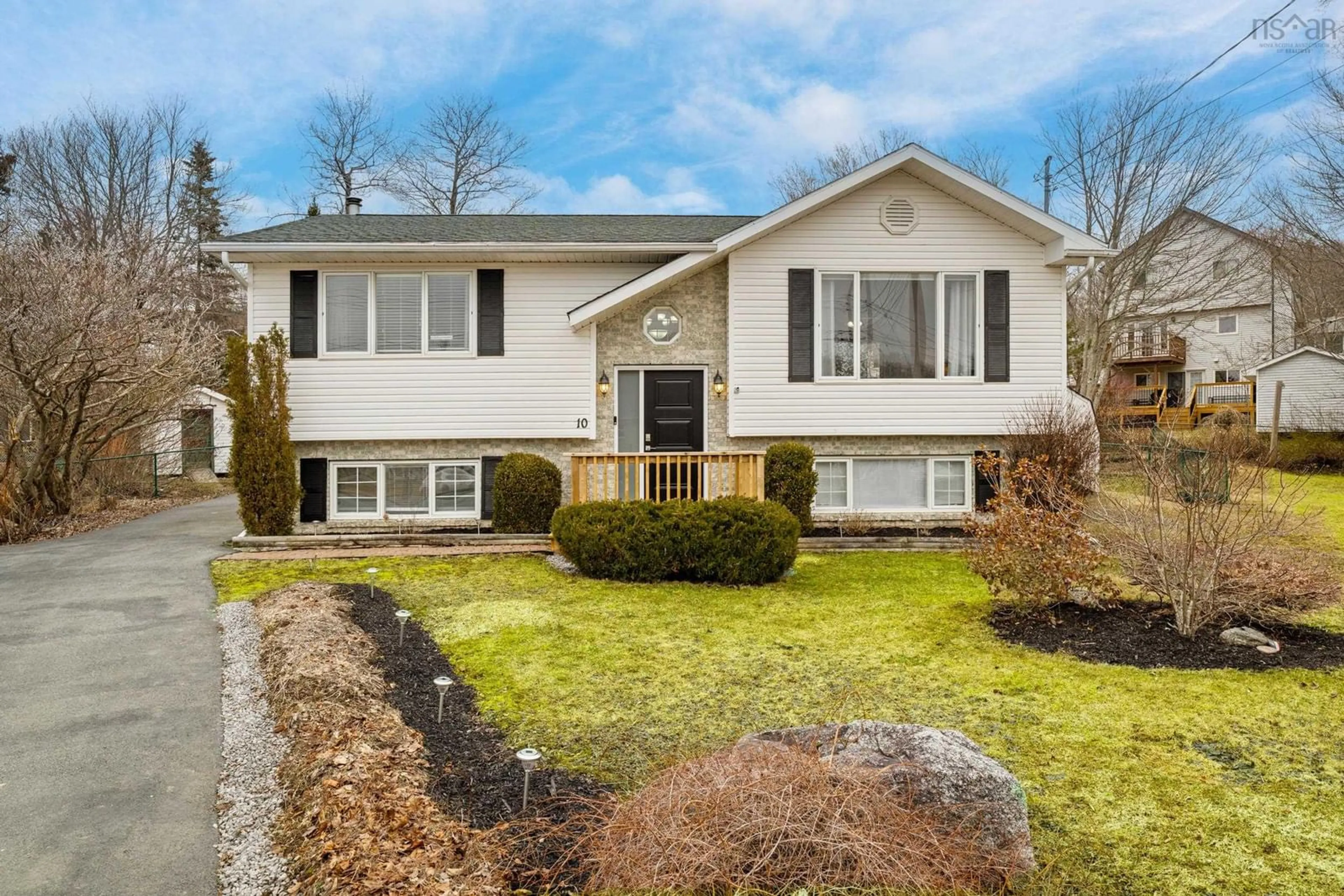 Home with vinyl exterior material, street for 10 Tynes Crt, Lower Sackville Nova Scotia B4C 3Y9