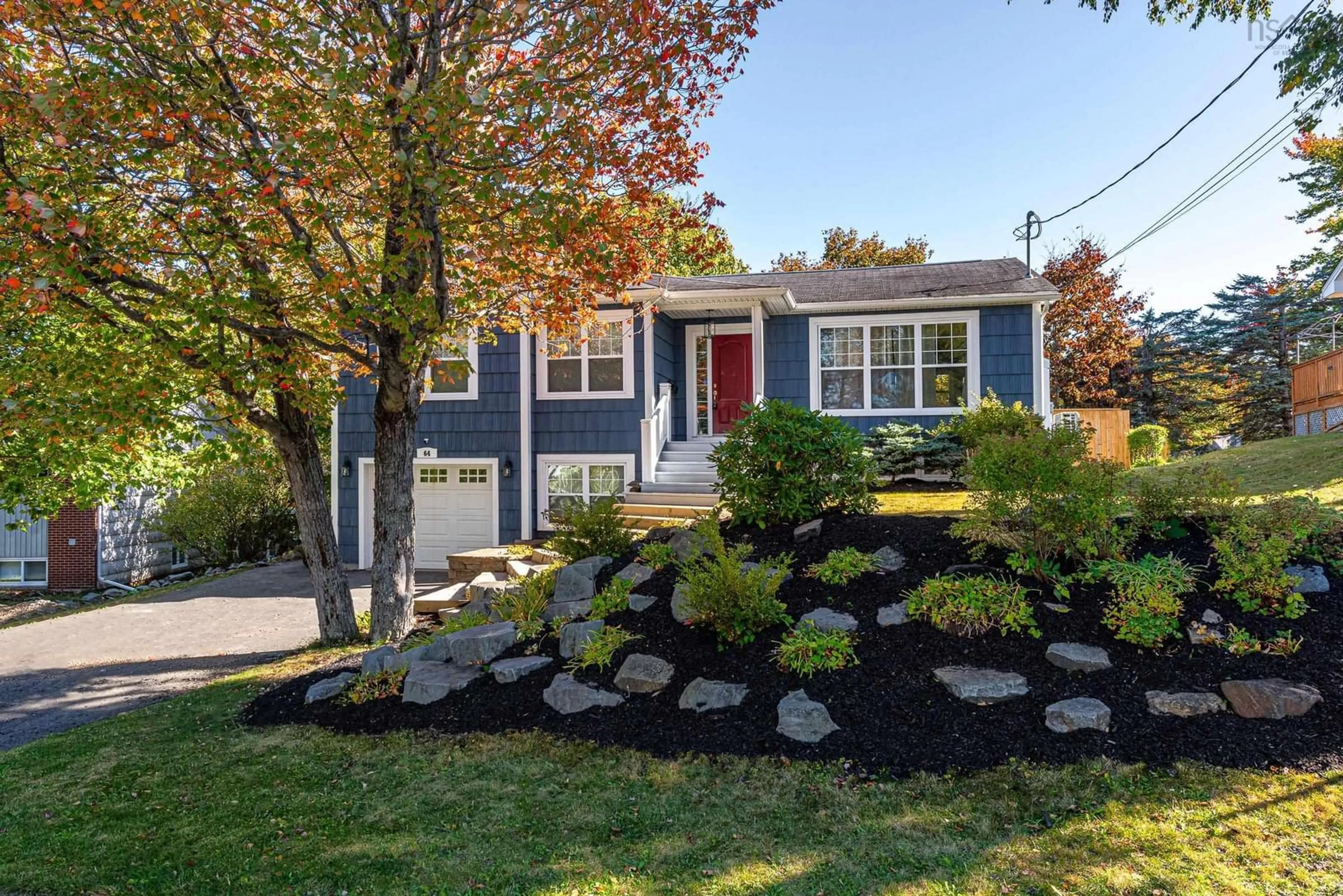 Home with vinyl exterior material, street for 64 Nightingale Dr, Halifax Nova Scotia B3M 1V6