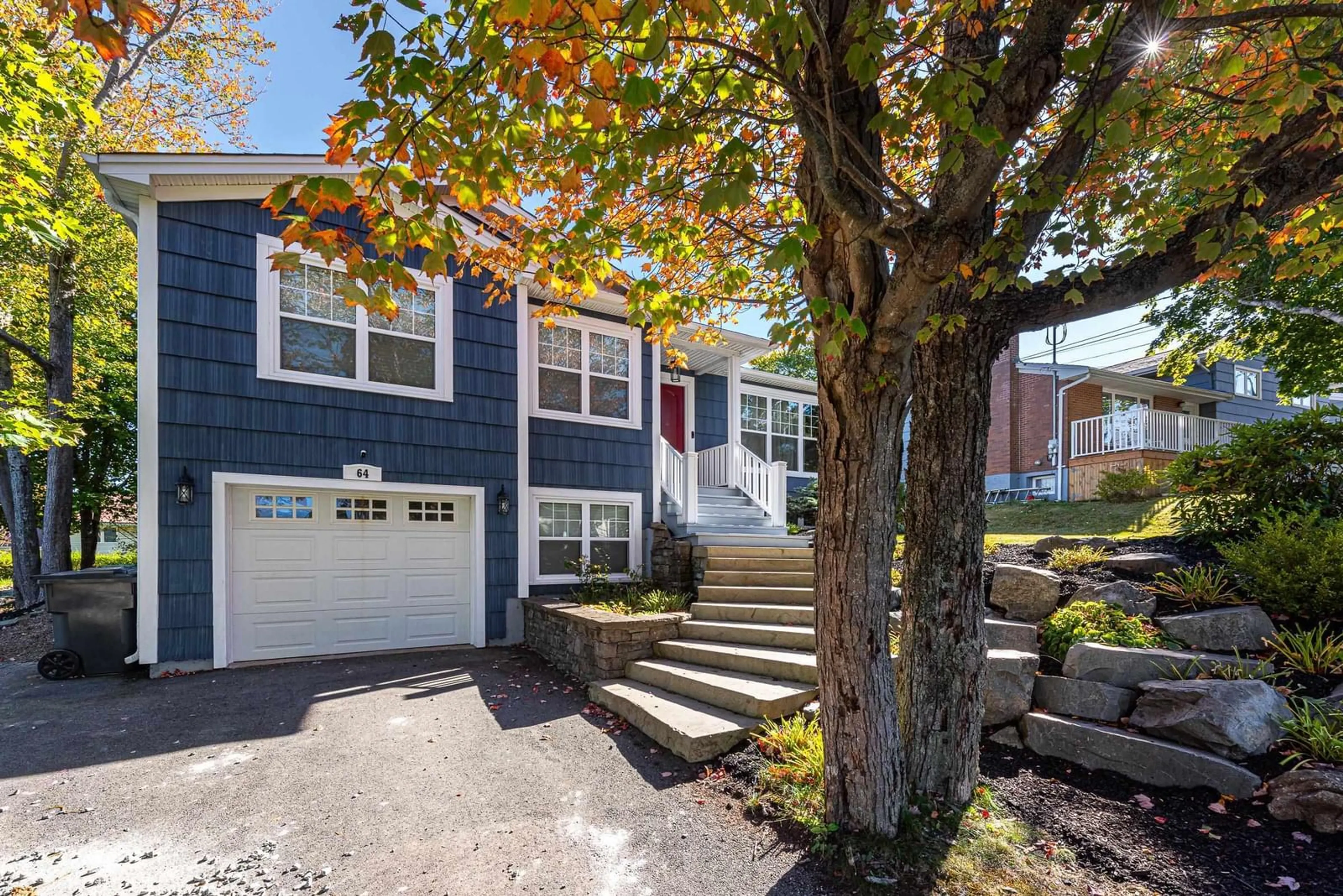Home with vinyl exterior material, street for 64 Nightingale Dr, Halifax Nova Scotia B3M 1V6