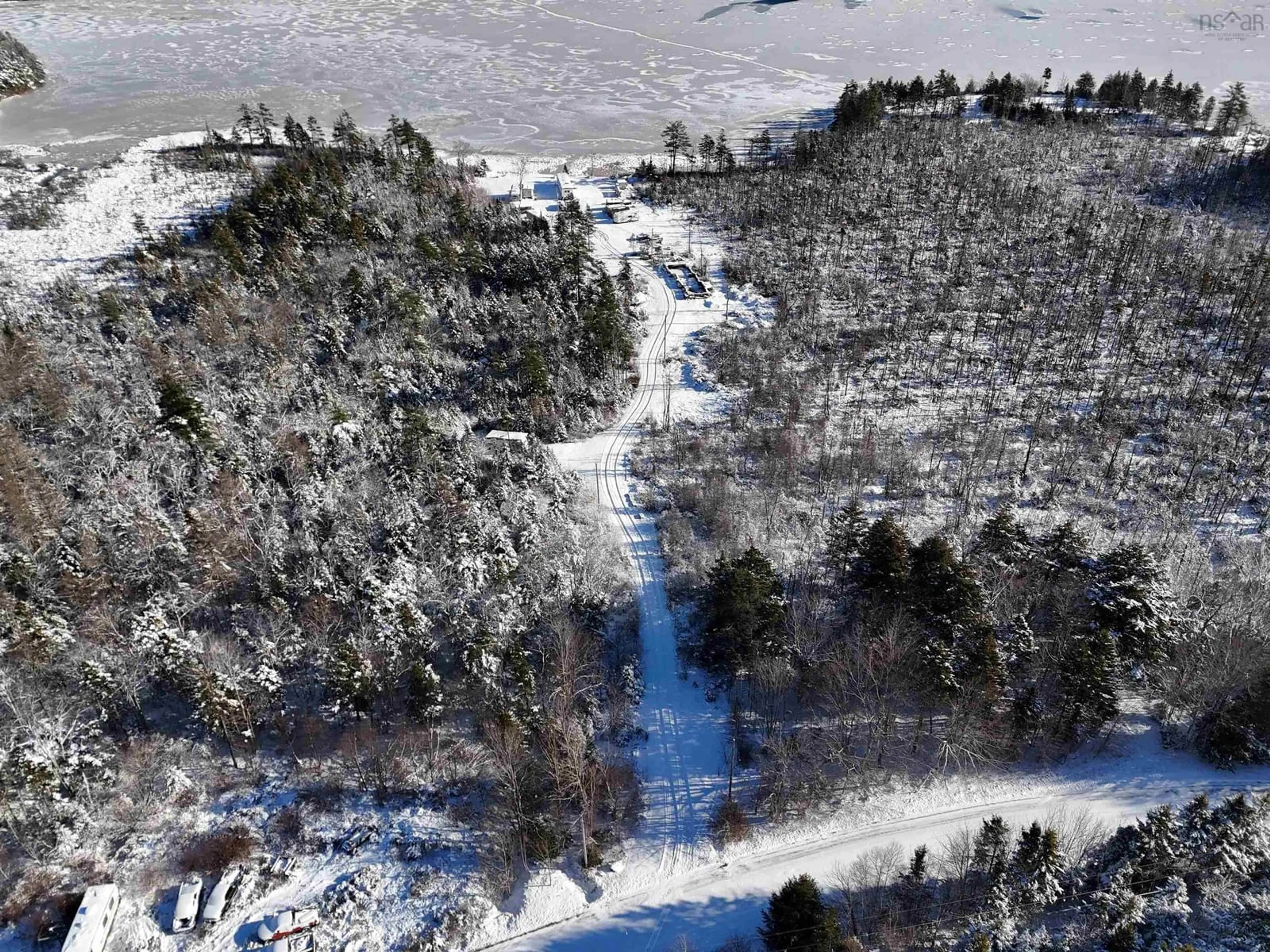 A pic from outside/outdoor area/front of a property/back of a property/a pic from drone, forest/trees view for 73 Somerset Rd, Italy Cross Nova Scotia B4V 0M1