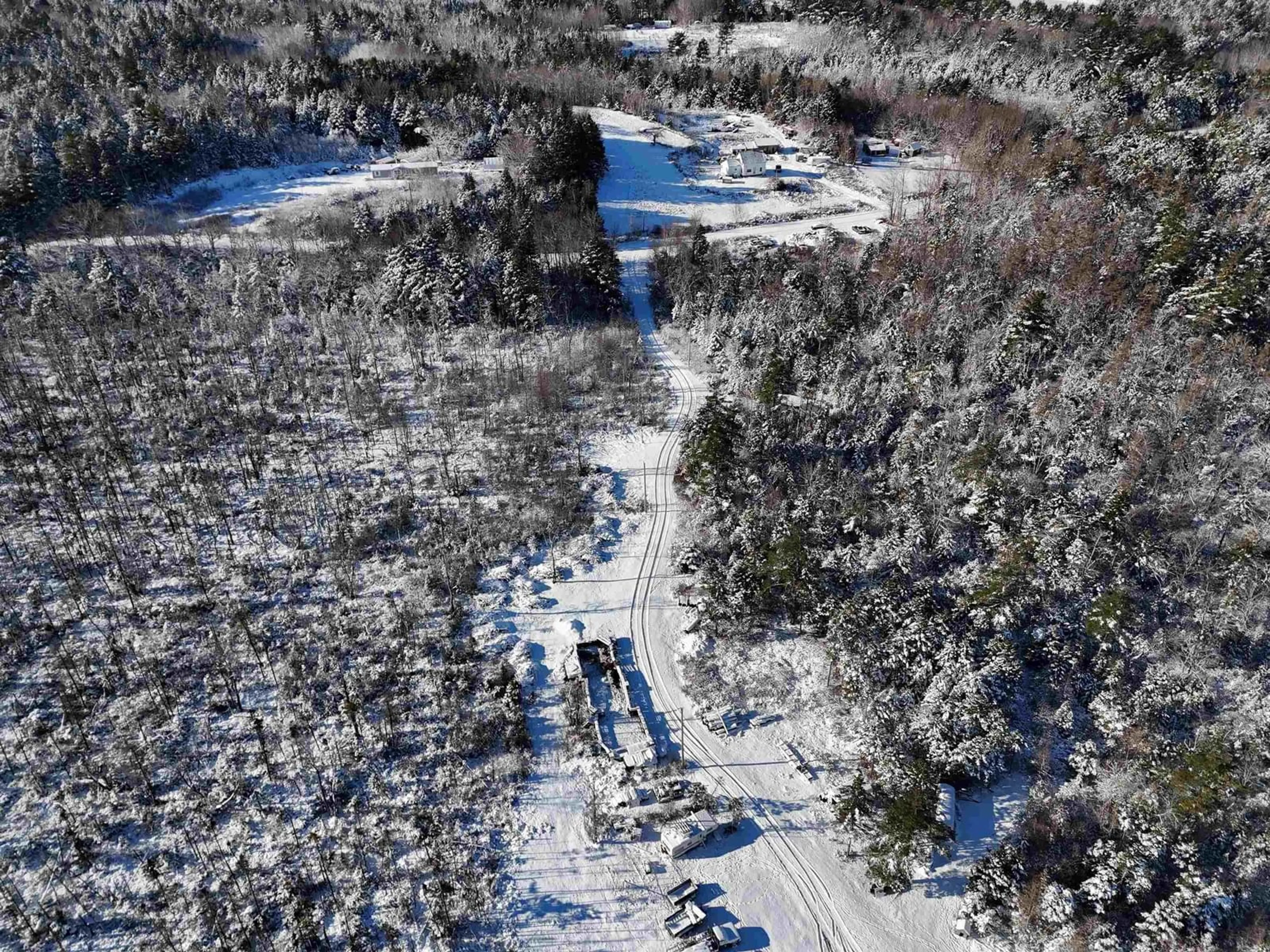 A pic from outside/outdoor area/front of a property/back of a property/a pic from drone, forest/trees view for 73 Somerset Rd, Italy Cross Nova Scotia B4V 0M1