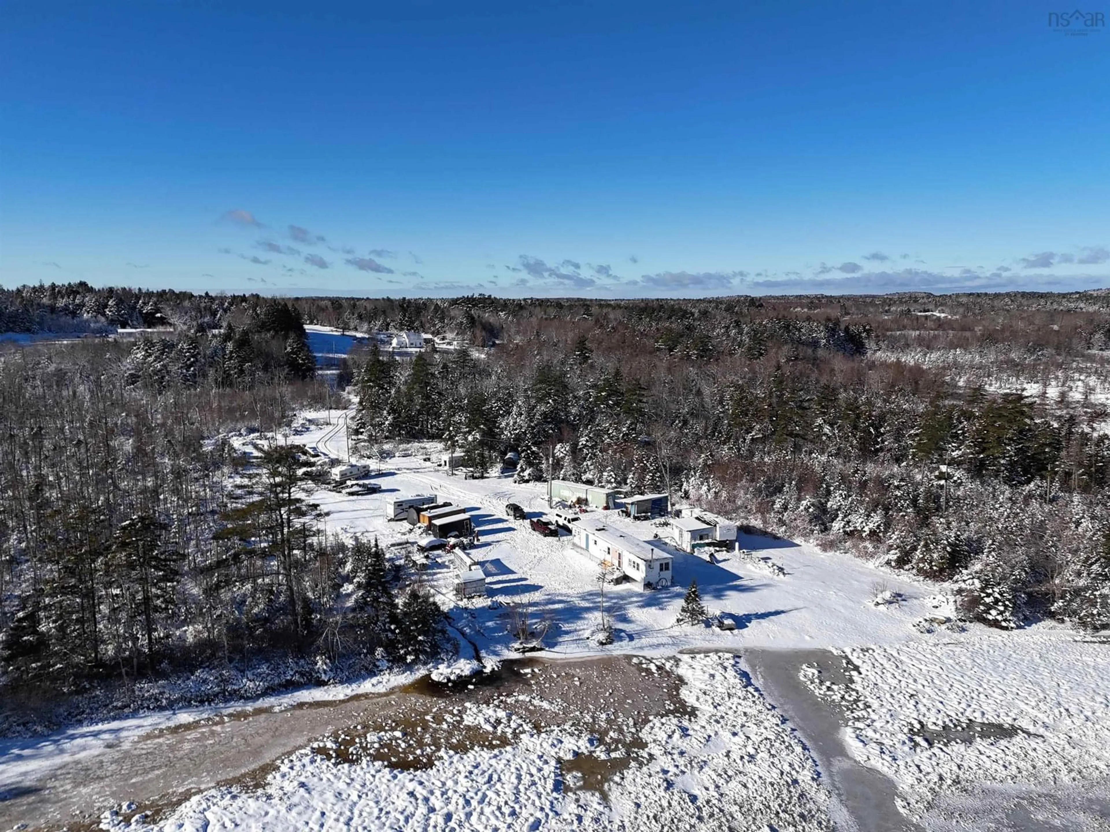 A pic from outside/outdoor area/front of a property/back of a property/a pic from drone, water/lake/river/ocean view for 73 Somerset Rd, Italy Cross Nova Scotia B4V 0M1