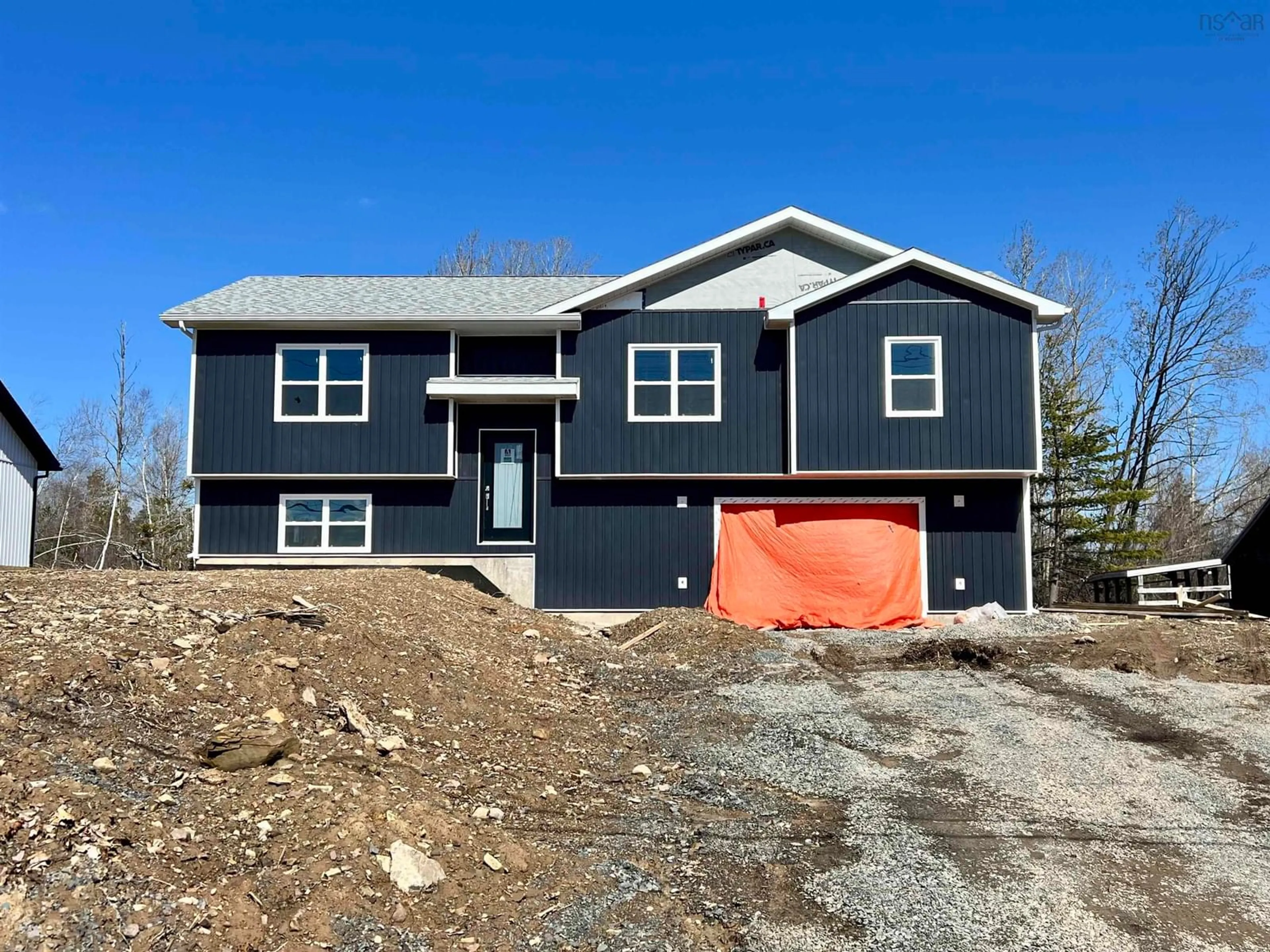 Home with vinyl exterior material, street for 28 Centennial Dr, Abercrombie Nova Scotia B2H 5C6