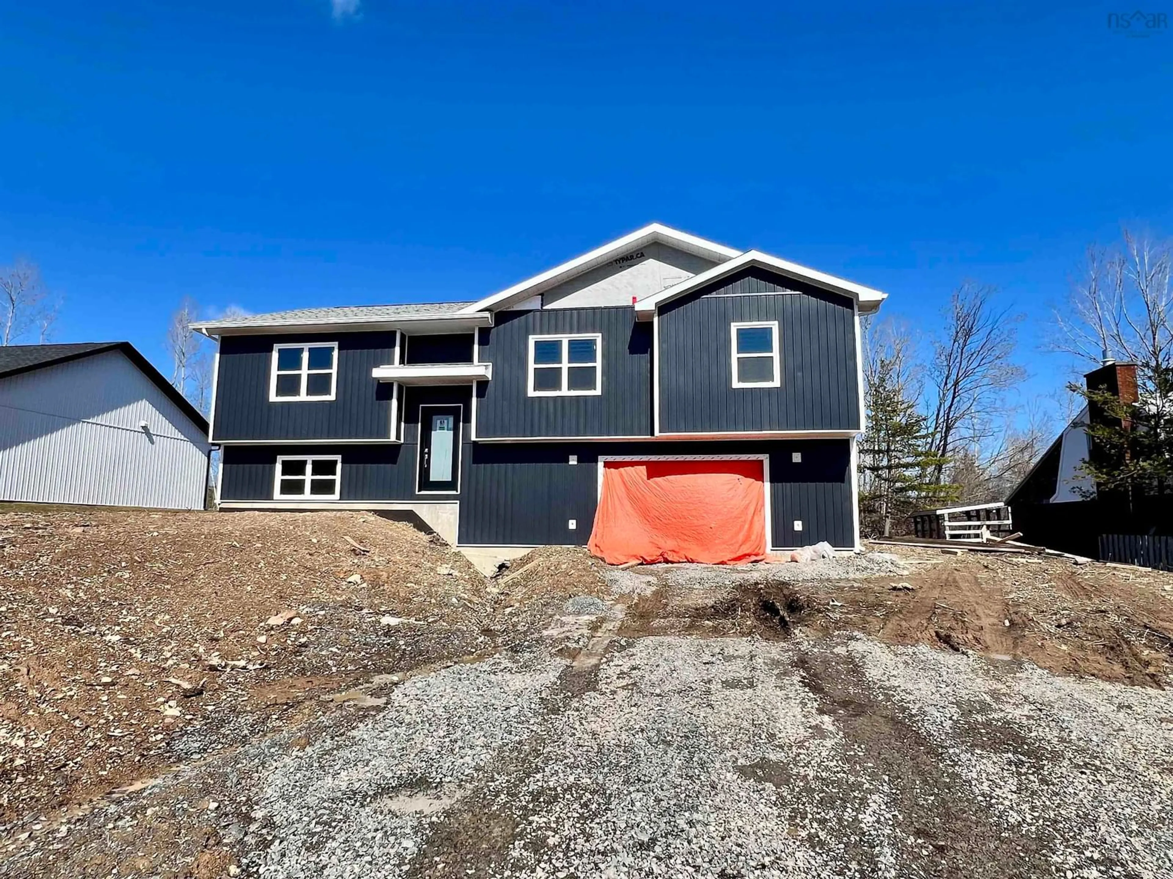 Home with vinyl exterior material, street for 28 Centennial Dr, Abercrombie Nova Scotia B2H 5C6