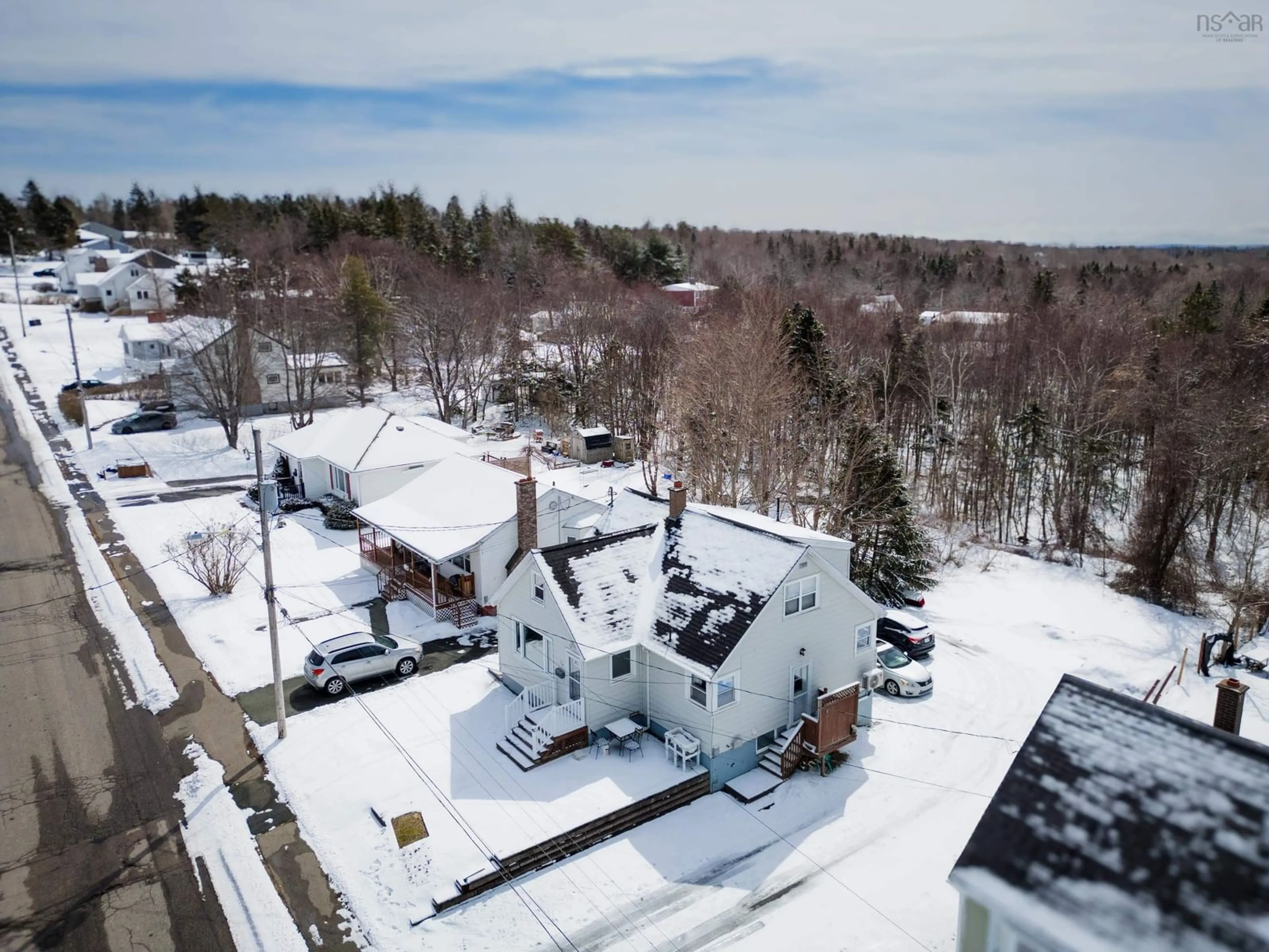 A pic from outside/outdoor area/front of a property/back of a property/a pic from drone, unknown for 116 Macrae Ave, Sydney River Nova Scotia B1S 1M2