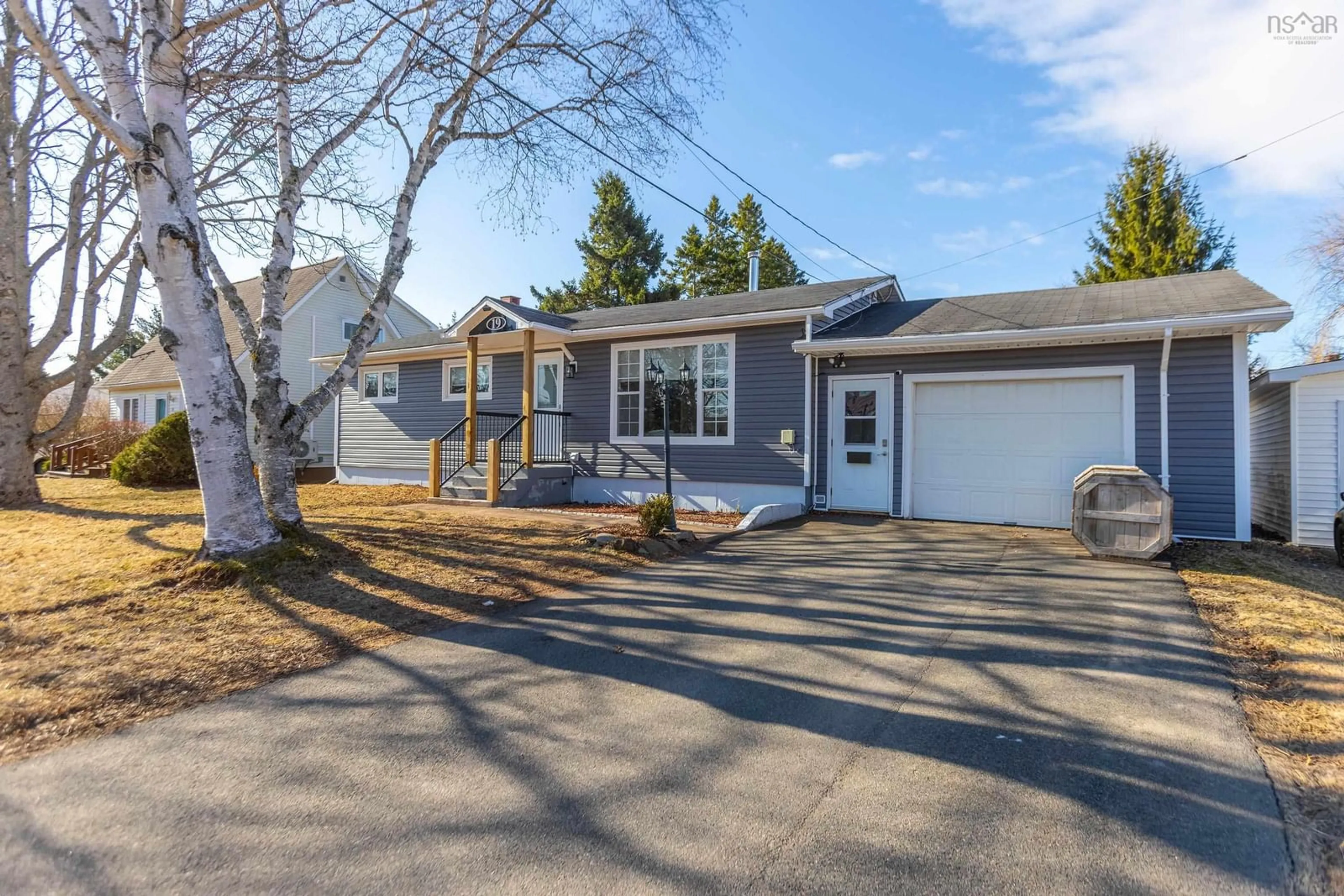 Home with vinyl exterior material, street for 19 Boylston Ave, Amherst Nova Scotia B4H 3W9