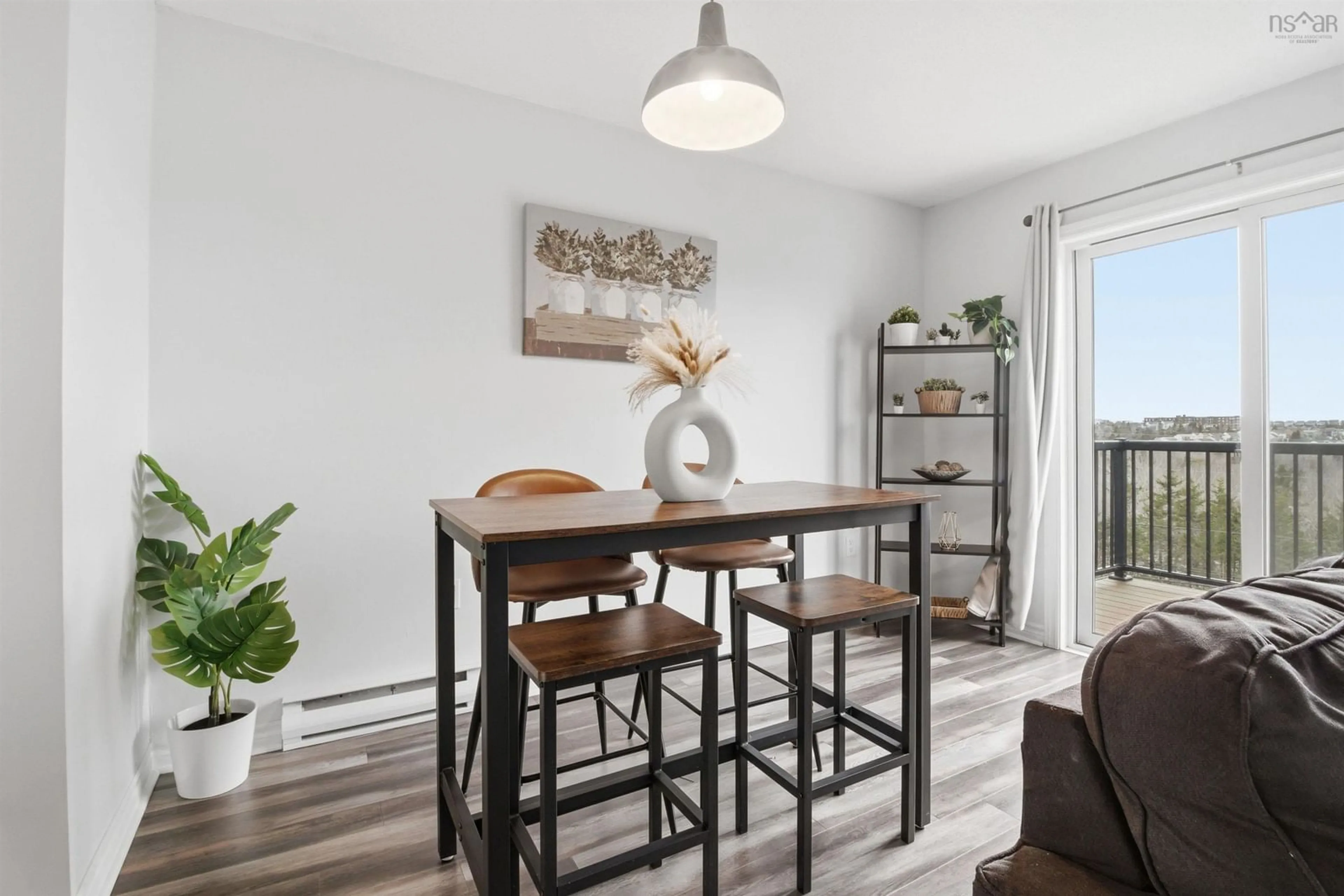 Open concept kitchen, wood/laminate floor for 75 Collins Grove #215, Dartmouth Nova Scotia B2W 6B3