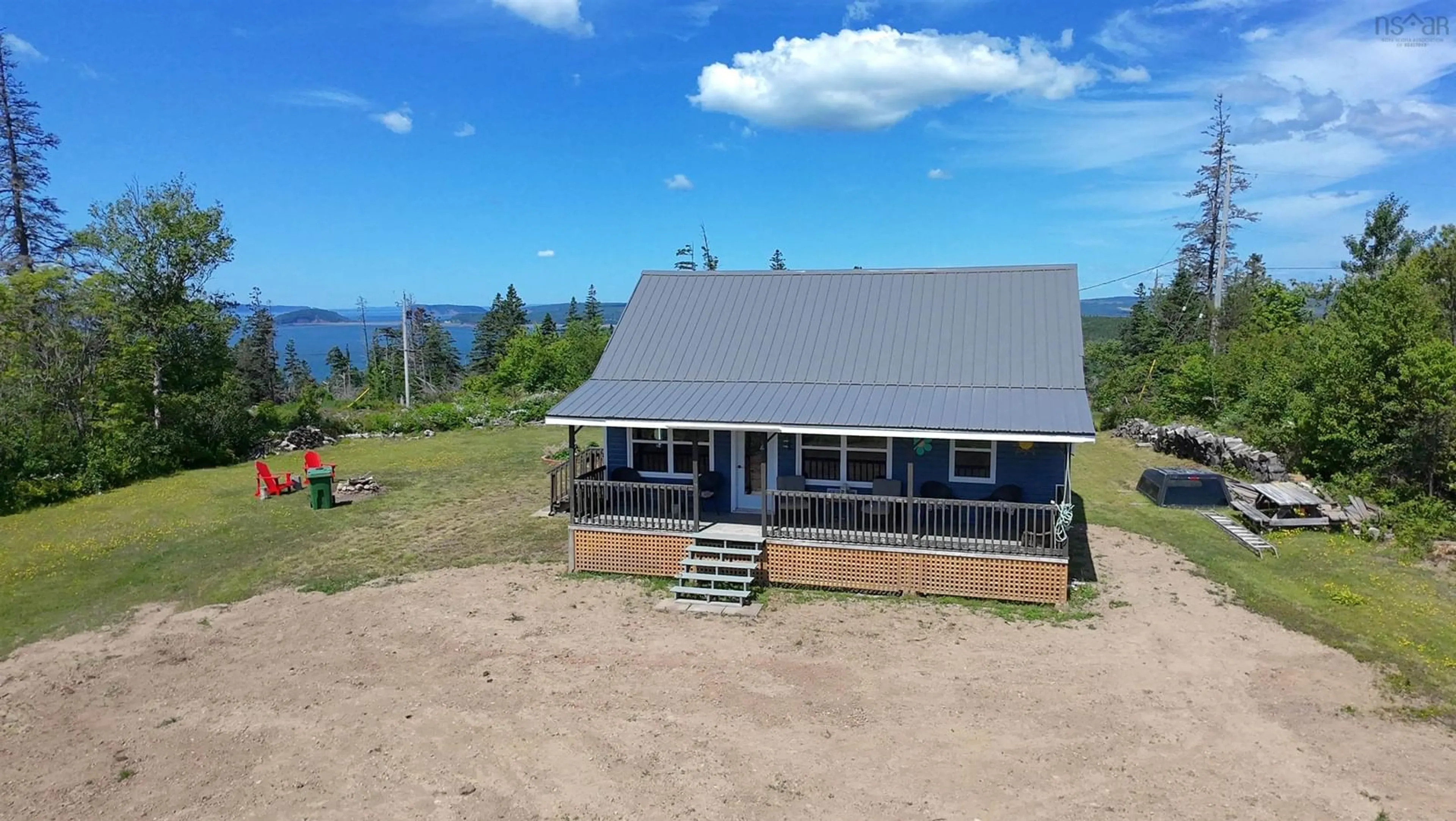 A pic from outside/outdoor area/front of a property/back of a property/a pic from drone, water/lake/river/ocean view for 4 Ridgeview Lane, Greenhill Nova Scotia B0M 1S0