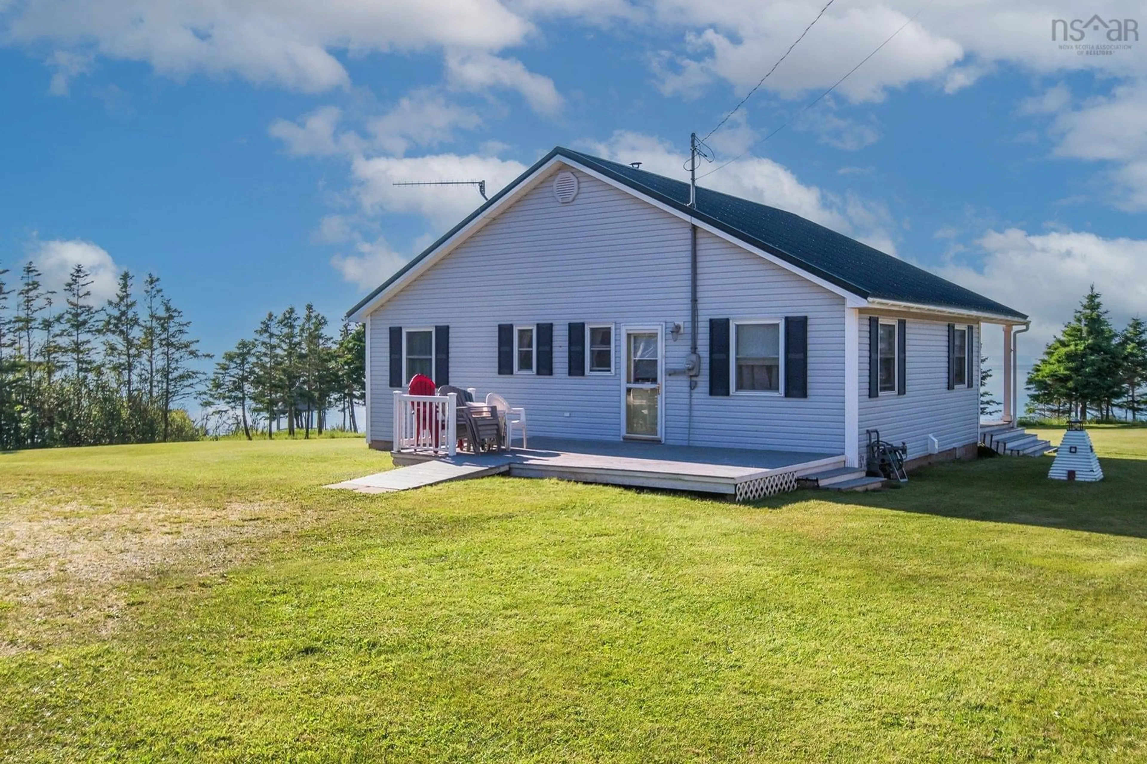 A pic from outside/outdoor area/front of a property/back of a property/a pic from drone, water/lake/river/ocean view for 71 Sierra Crt, Melville Nova Scotia B0K 1N0