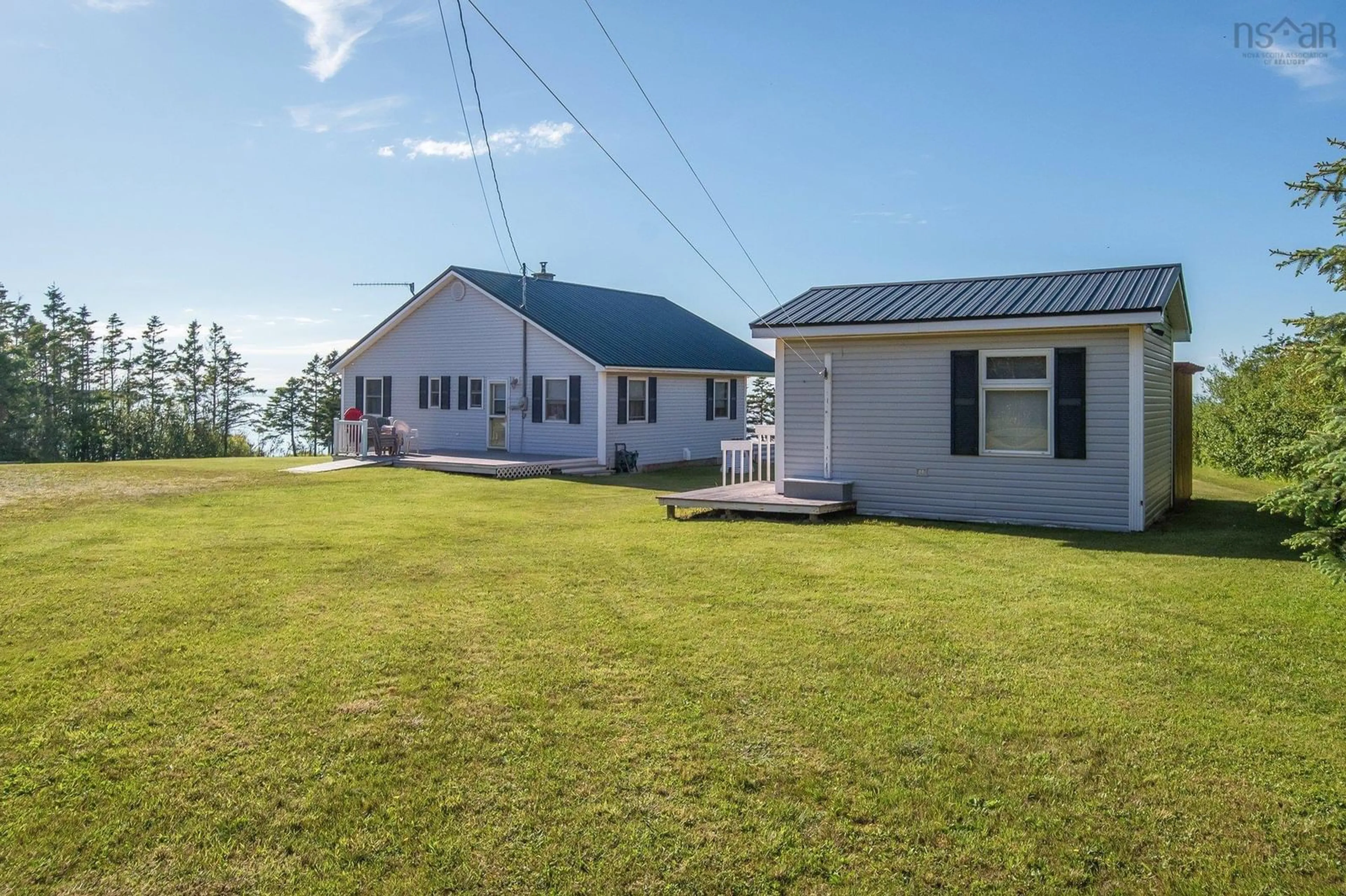 A pic from outside/outdoor area/front of a property/back of a property/a pic from drone, water/lake/river/ocean view for 71 Sierra Crt, Melville Nova Scotia B0K 1N0