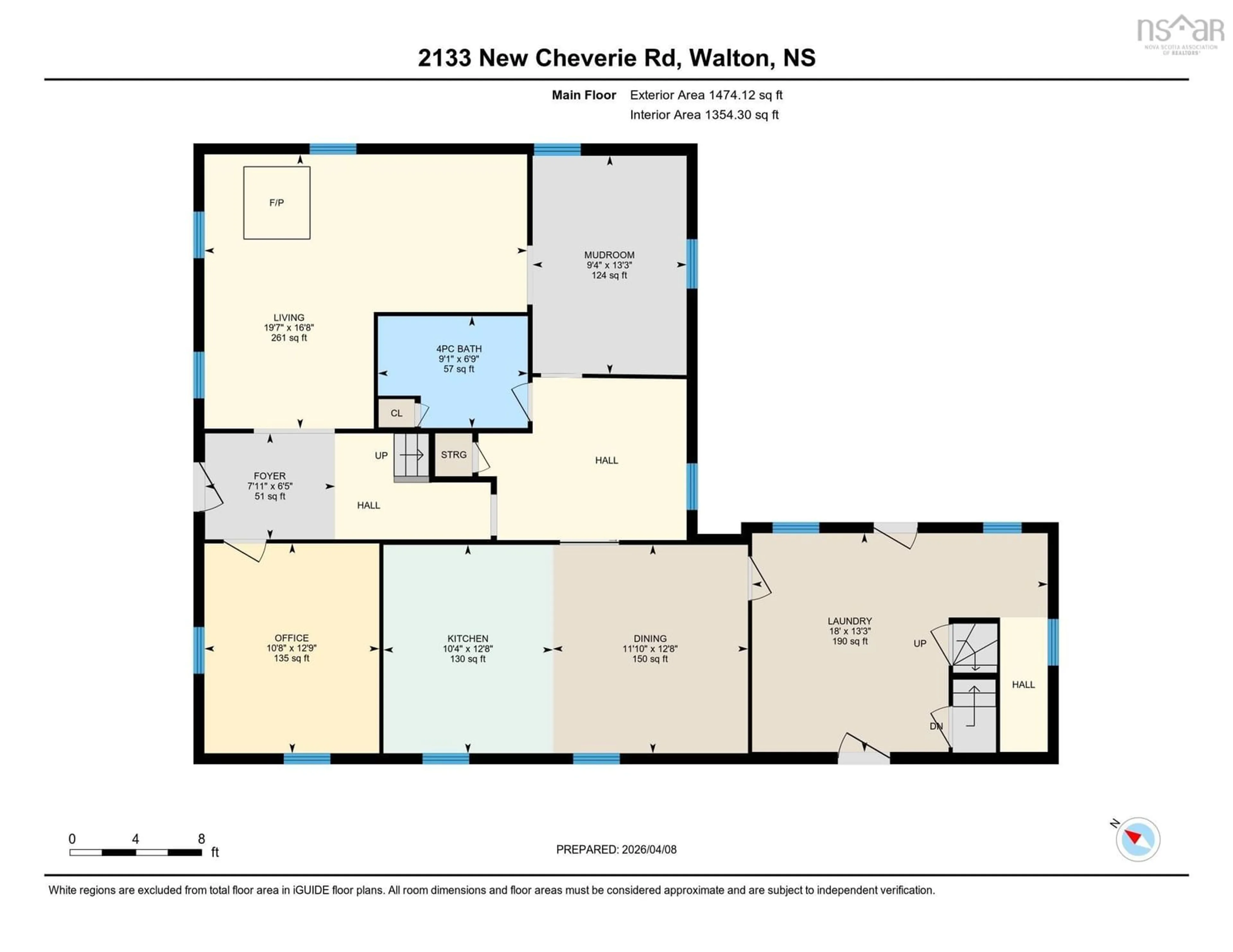 Floor plan for 2133 New Cheverie Rd, Cheverie Nova Scotia B0N 2A0
