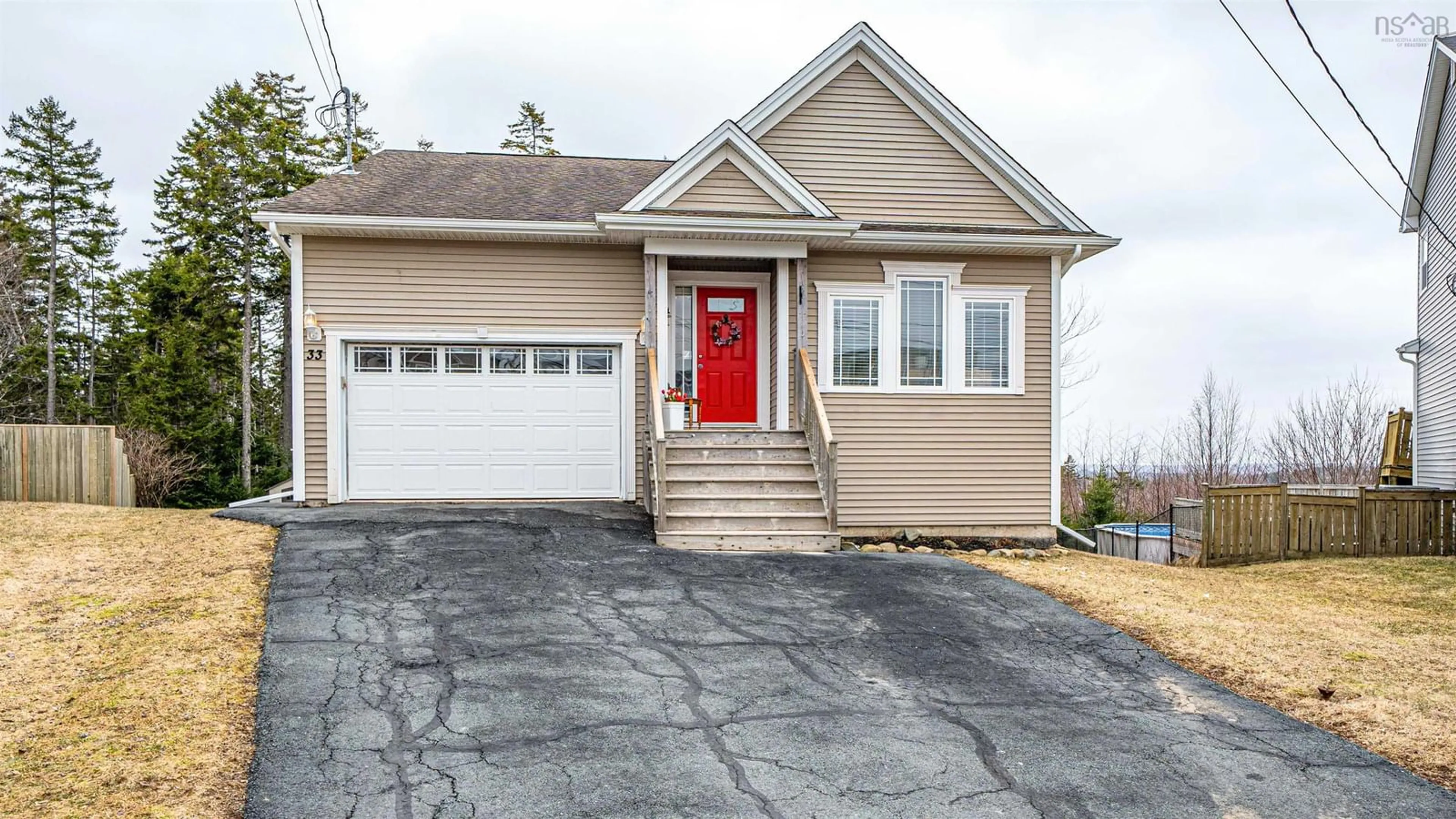 Home with vinyl exterior material, street for 33 Barnsley Crt, Middle Sackville Nova Scotia B4E 0H3