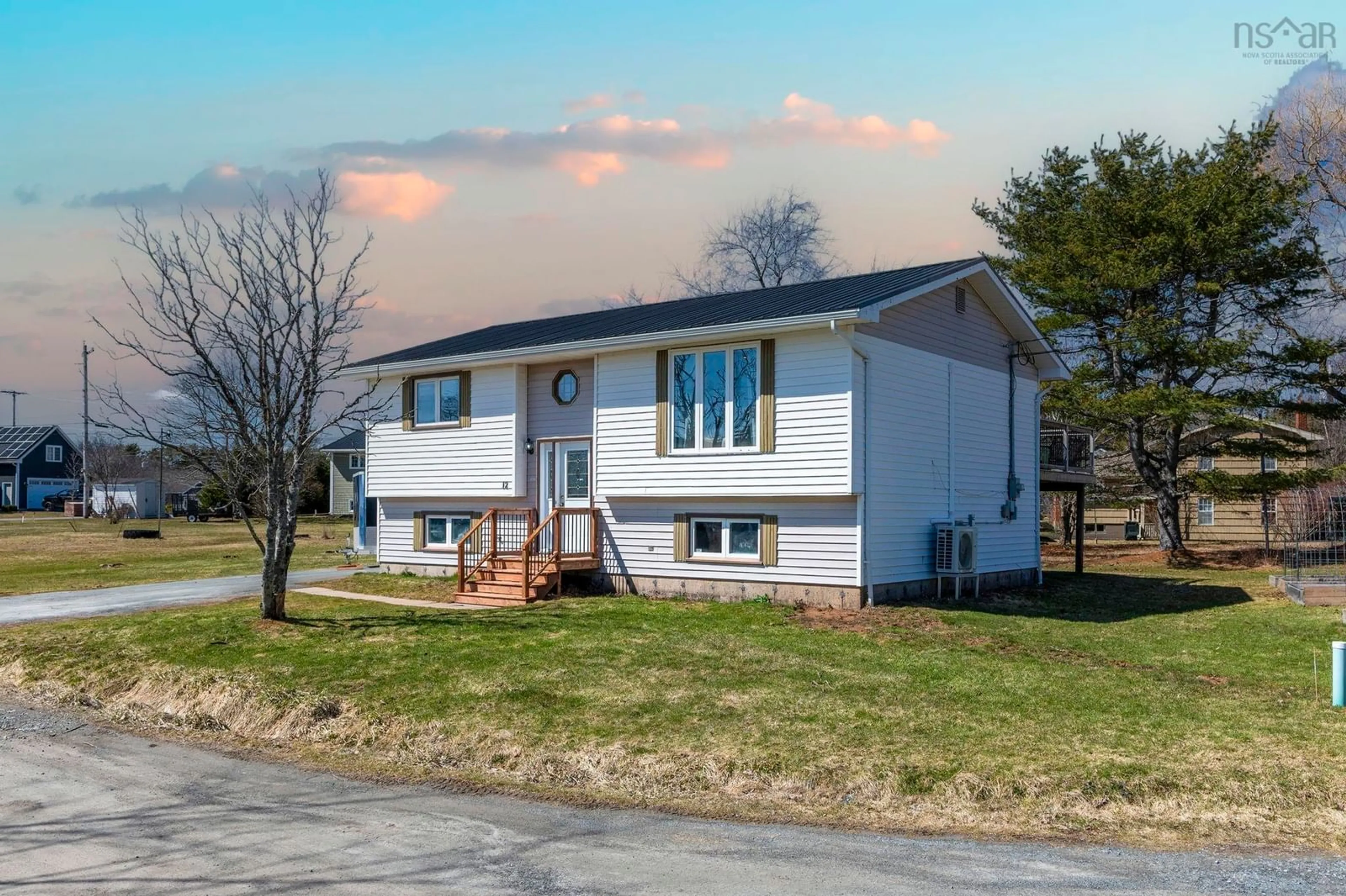 Home with vinyl exterior material, street for 12 School Rd, Elmsdale Nova Scotia B2S 1K4