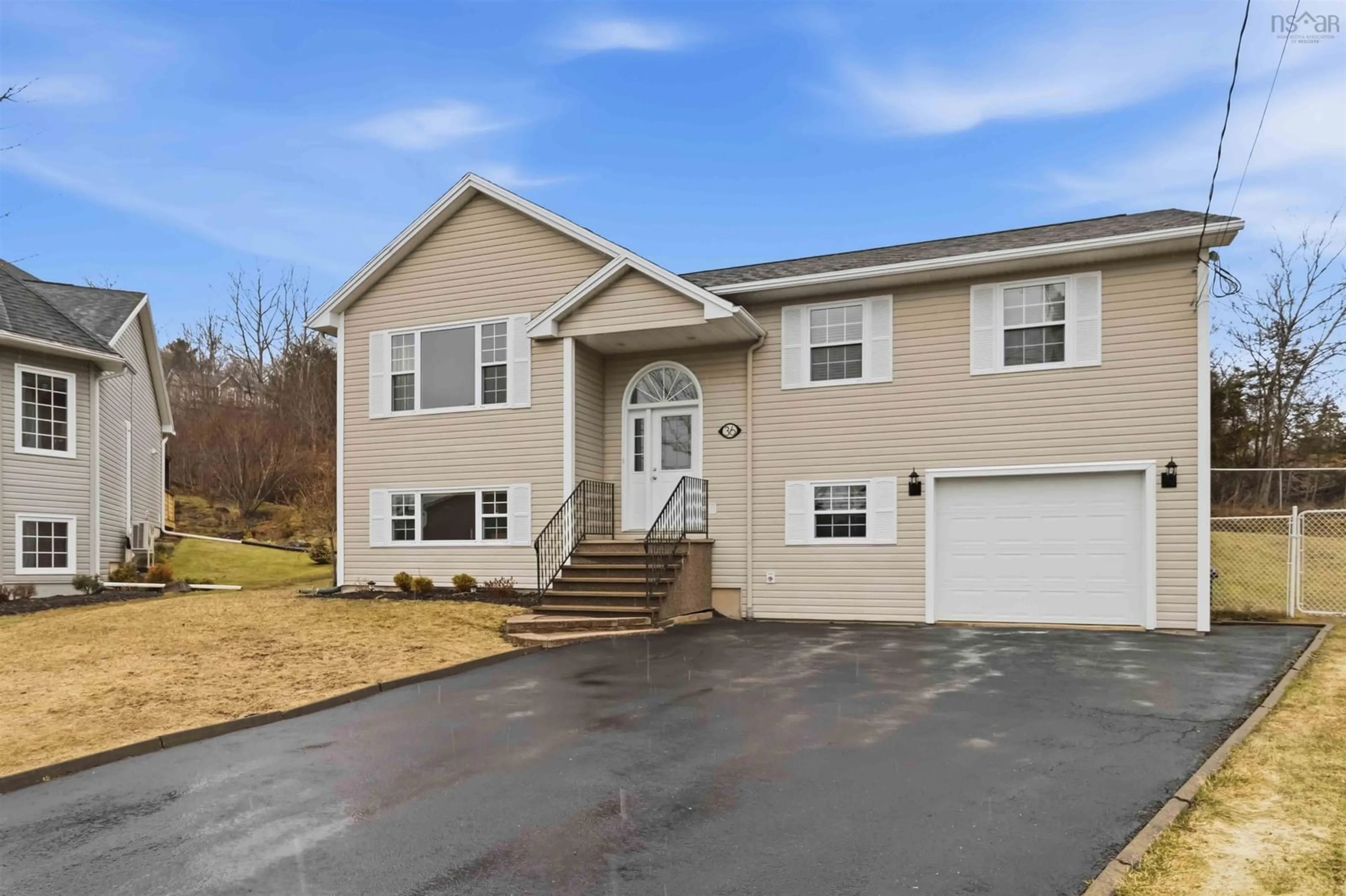 Home with vinyl exterior material, street for 36 Guptill Close, Beaver Bank Nova Scotia B4G 0A3