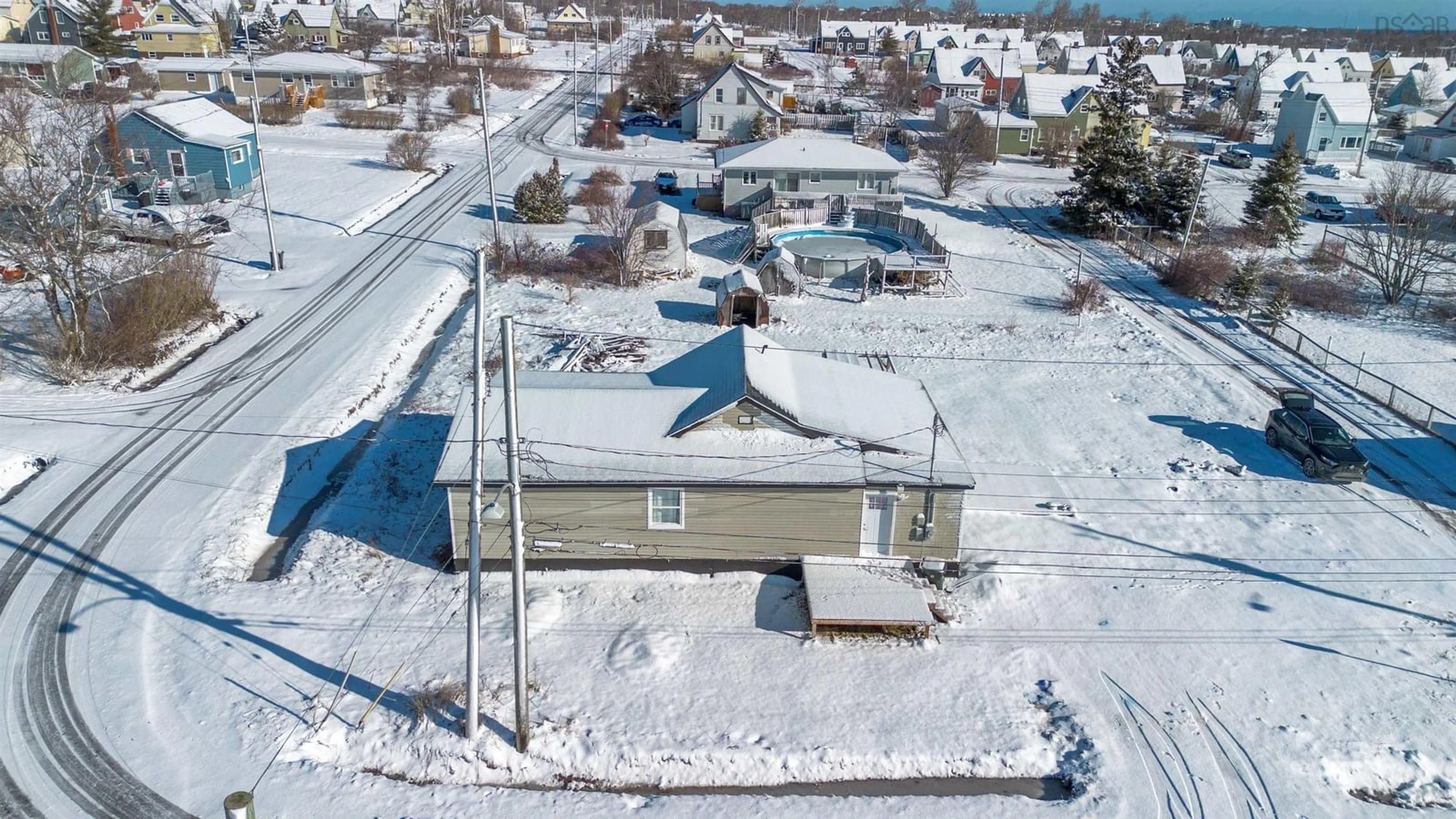 A pic from outside/outdoor area/front of a property/back of a property/a pic from drone, street for 30 Guy St, Glace Bay Nova Scotia B1A 3R1
