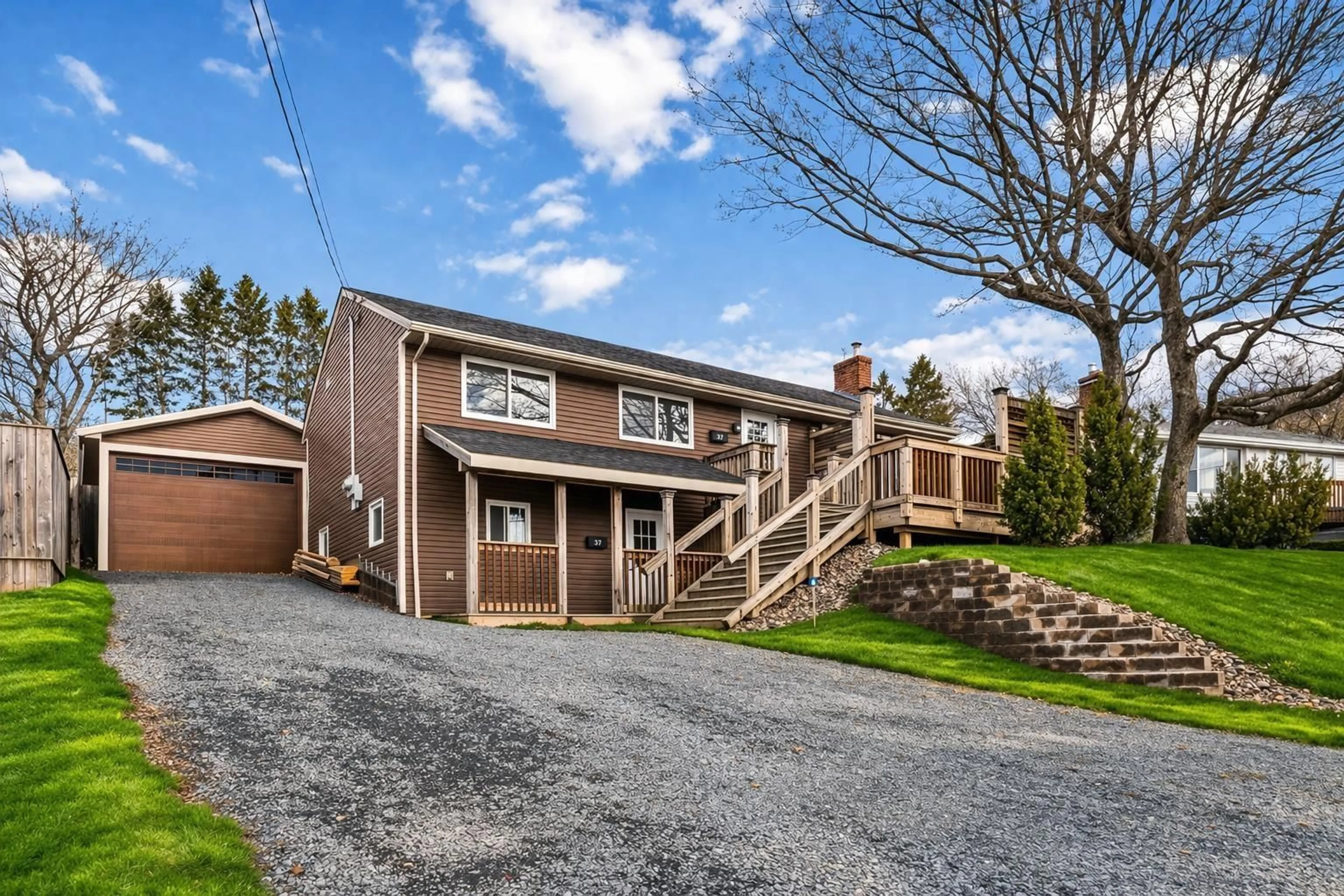 Home with vinyl exterior material, street for 37 Belle Vista Dr, Dartmouth Nova Scotia B2W 2X4