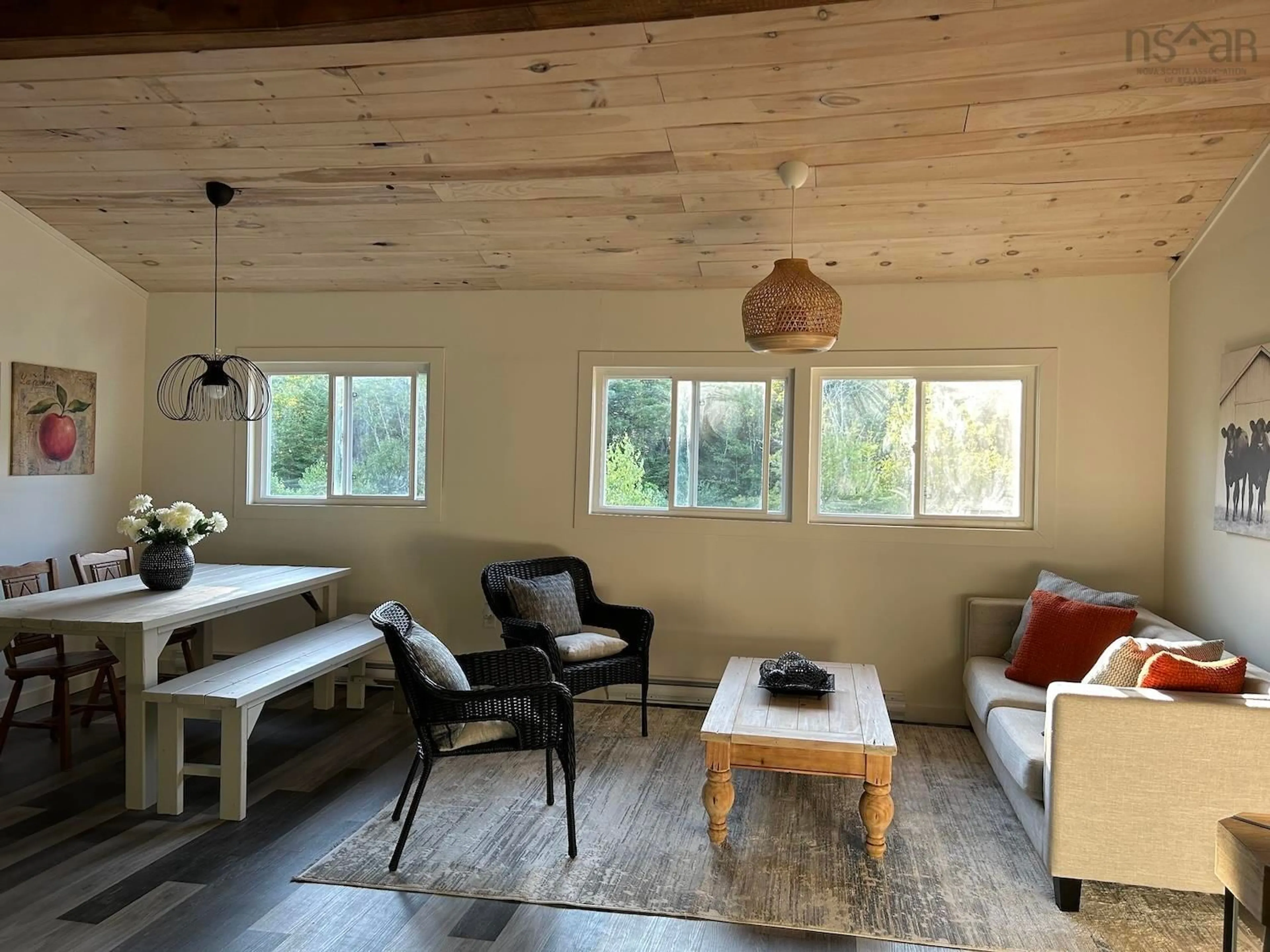 Living room with furniture, wood/laminate floor for 448 Dagley Rd, Italy Cross Nova Scotia B4V 0P6
