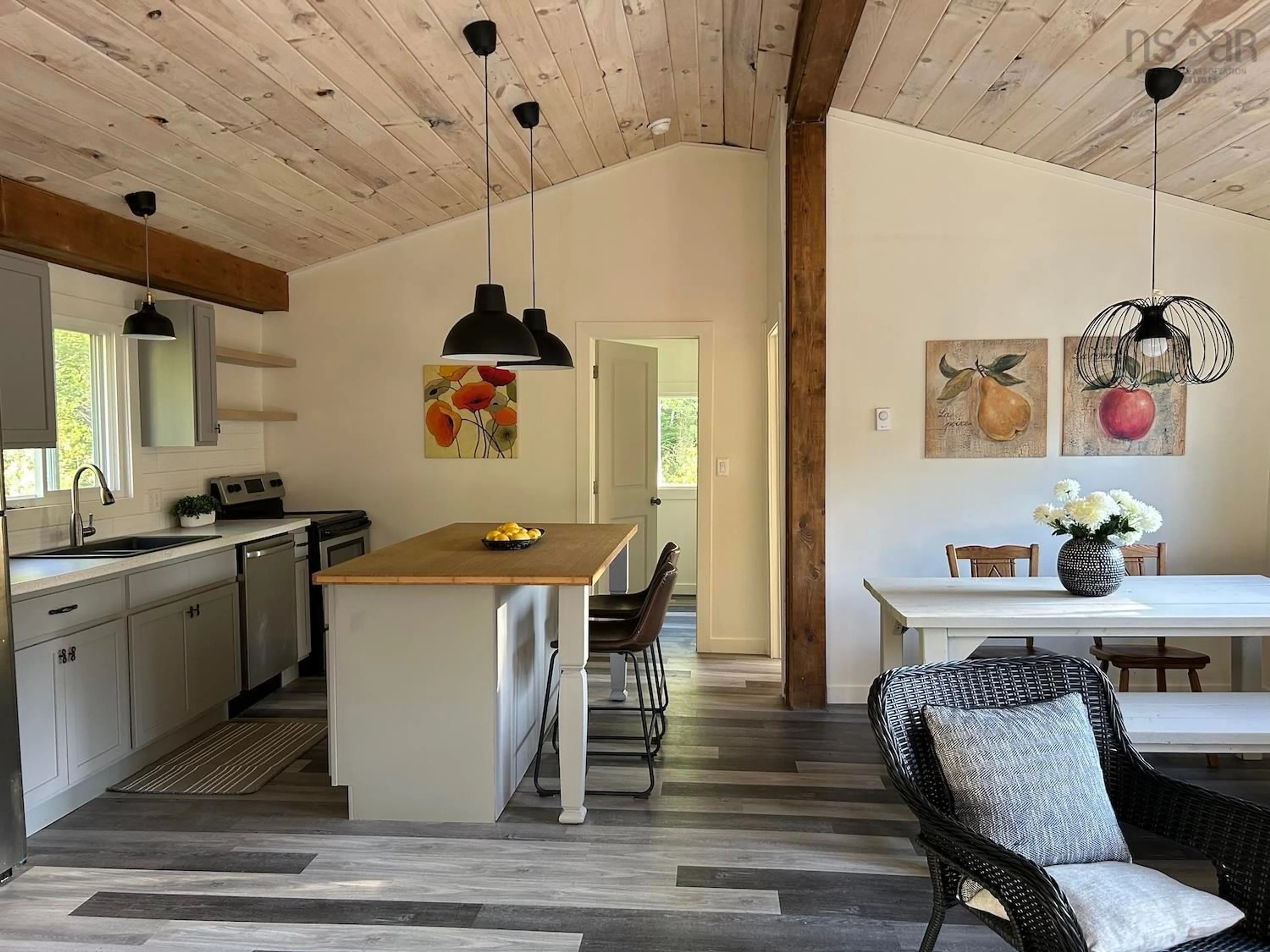 Open concept kitchen, wood/laminate floor for 448 Dagley Rd, Italy Cross Nova Scotia B4V 0P6