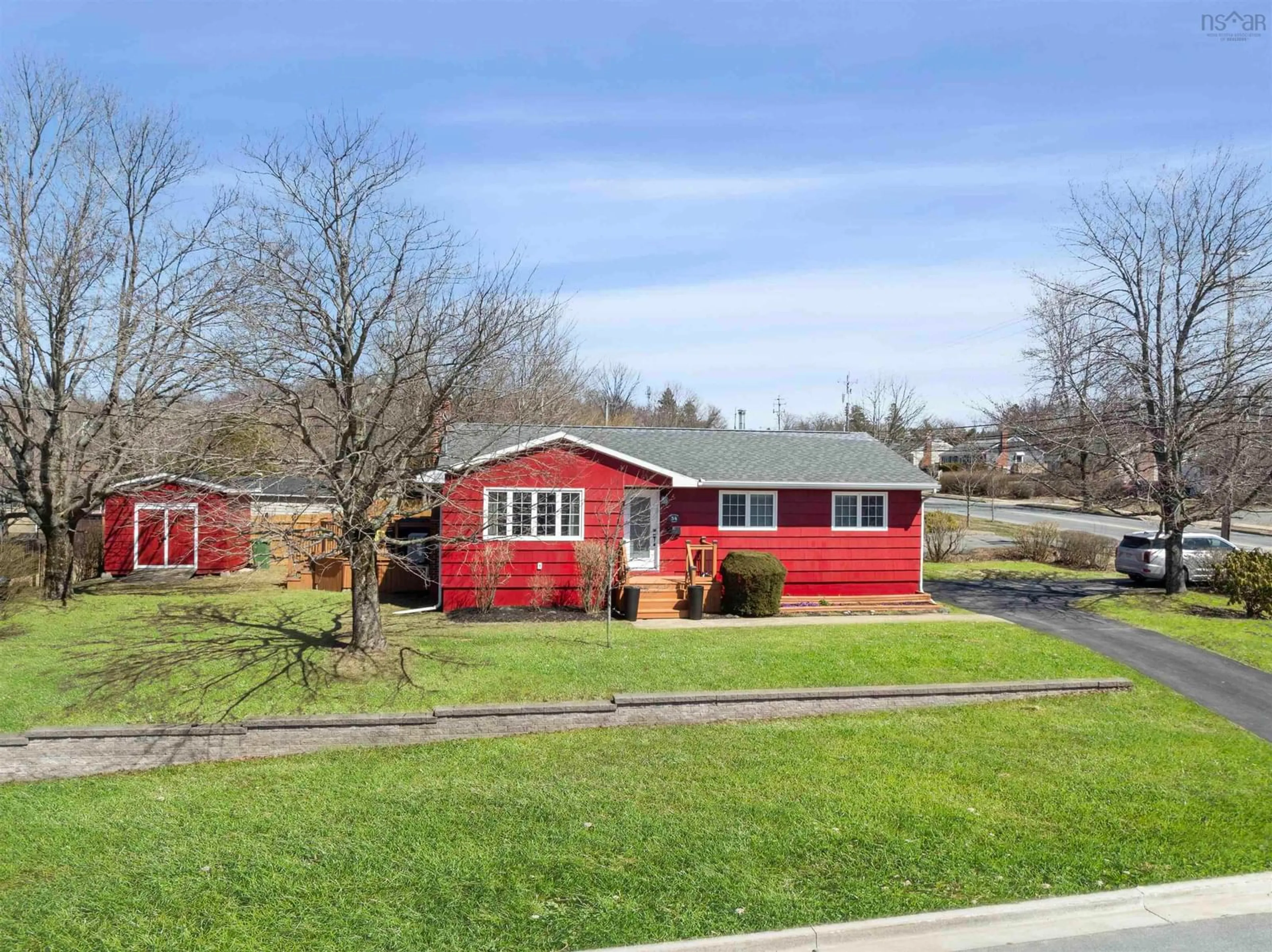 A pic from outside/outdoor area/front of a property/back of a property/a pic from drone, street for 34 Brigadoon Ave, Dartmouth Nova Scotia B2W 2B7