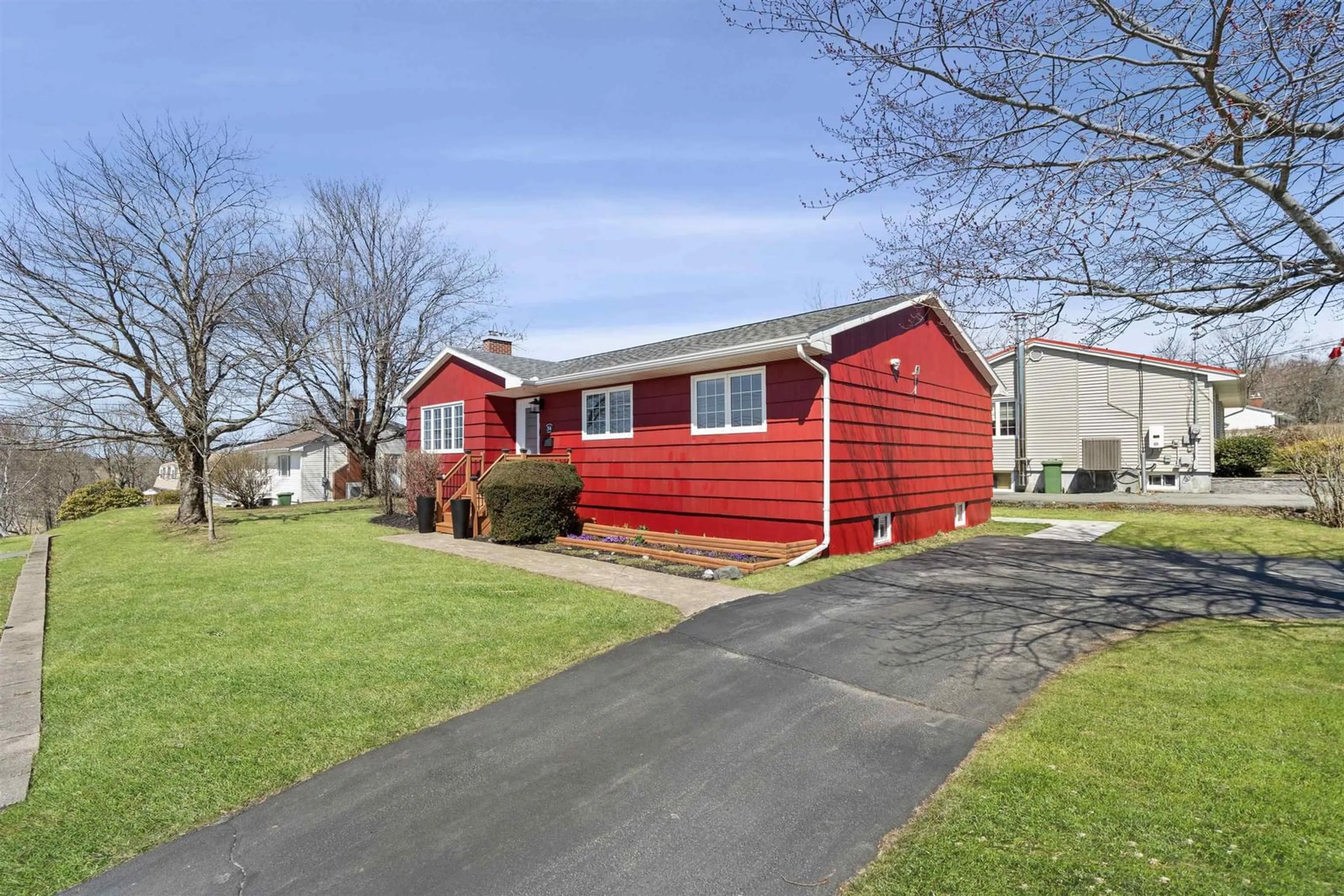 Home with vinyl exterior material, street for 34 Brigadoon Ave, Dartmouth Nova Scotia B2W 2B7