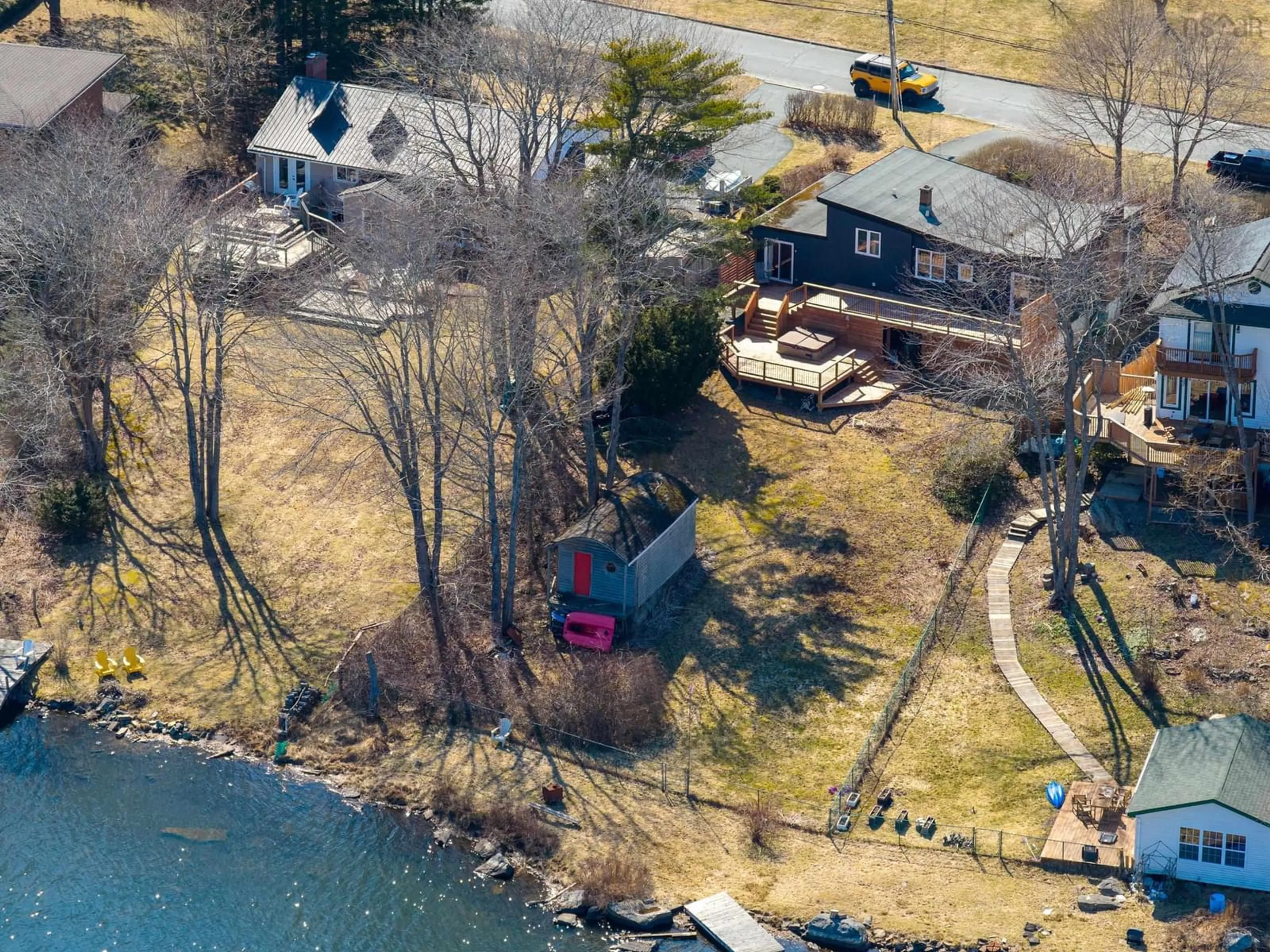 A pic from outside/outdoor area/front of a property/back of a property/a pic from drone, water/lake/river/ocean view for 25 Wildwood Blvd, Dartmouth Nova Scotia B2W 2L7