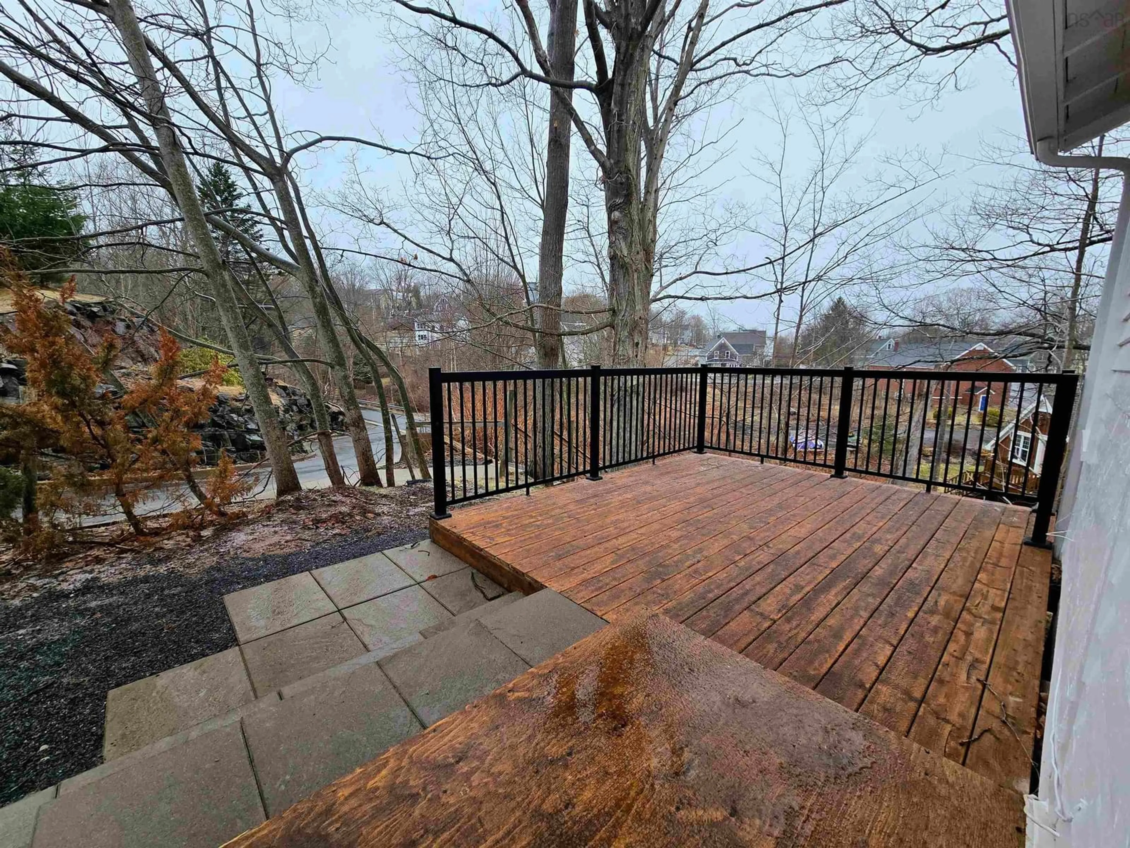 Patio, water/lake/river/ocean view for 41 Willow Ave, Wolfville Nova Scotia B4P 2G6