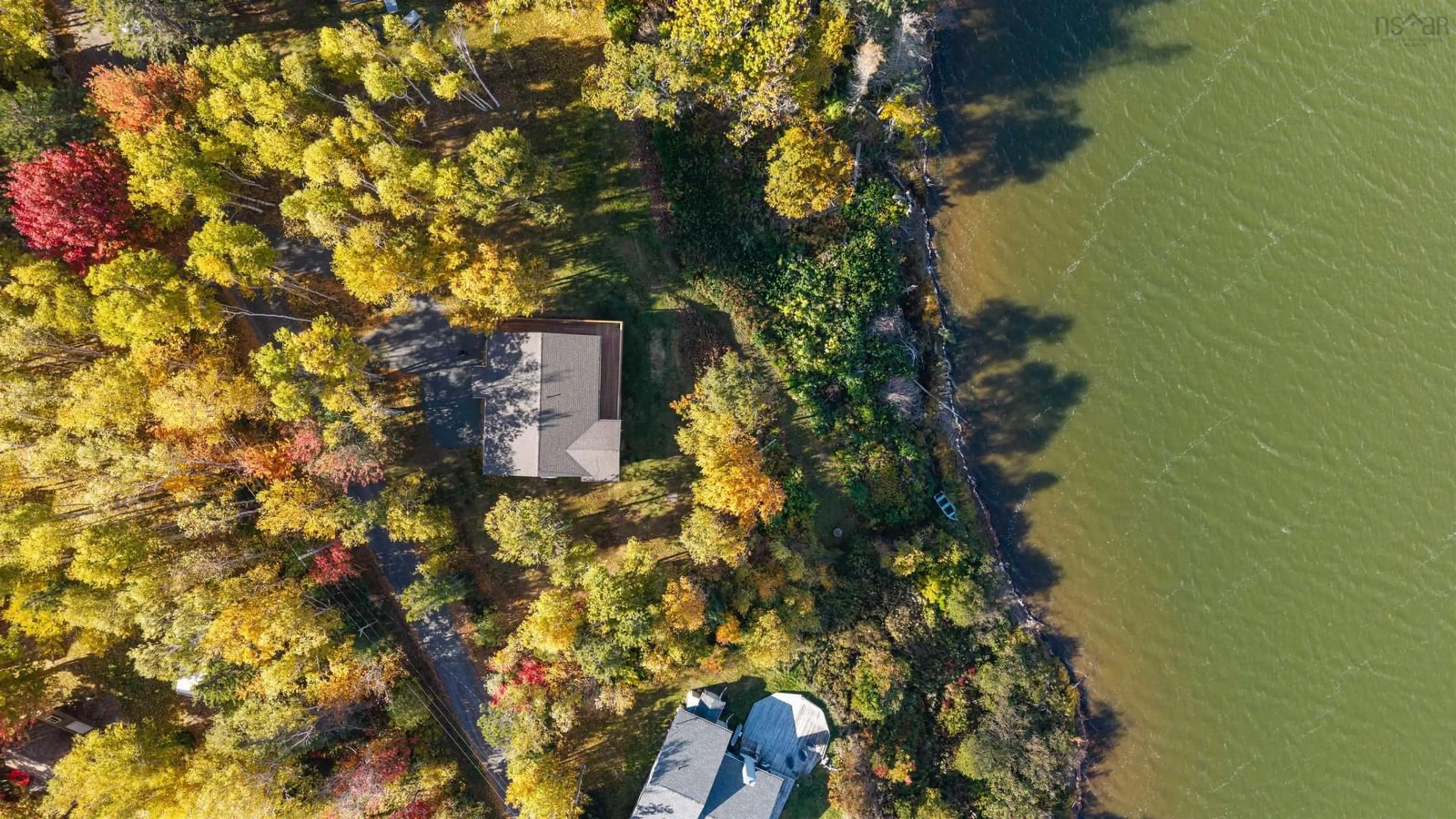 A pic from outside/outdoor area/front of a property/back of a property/a pic from drone, water/lake/river/ocean view for 83 Bay Loch Rd, Lakevale Nova Scotia B2G 2L2
