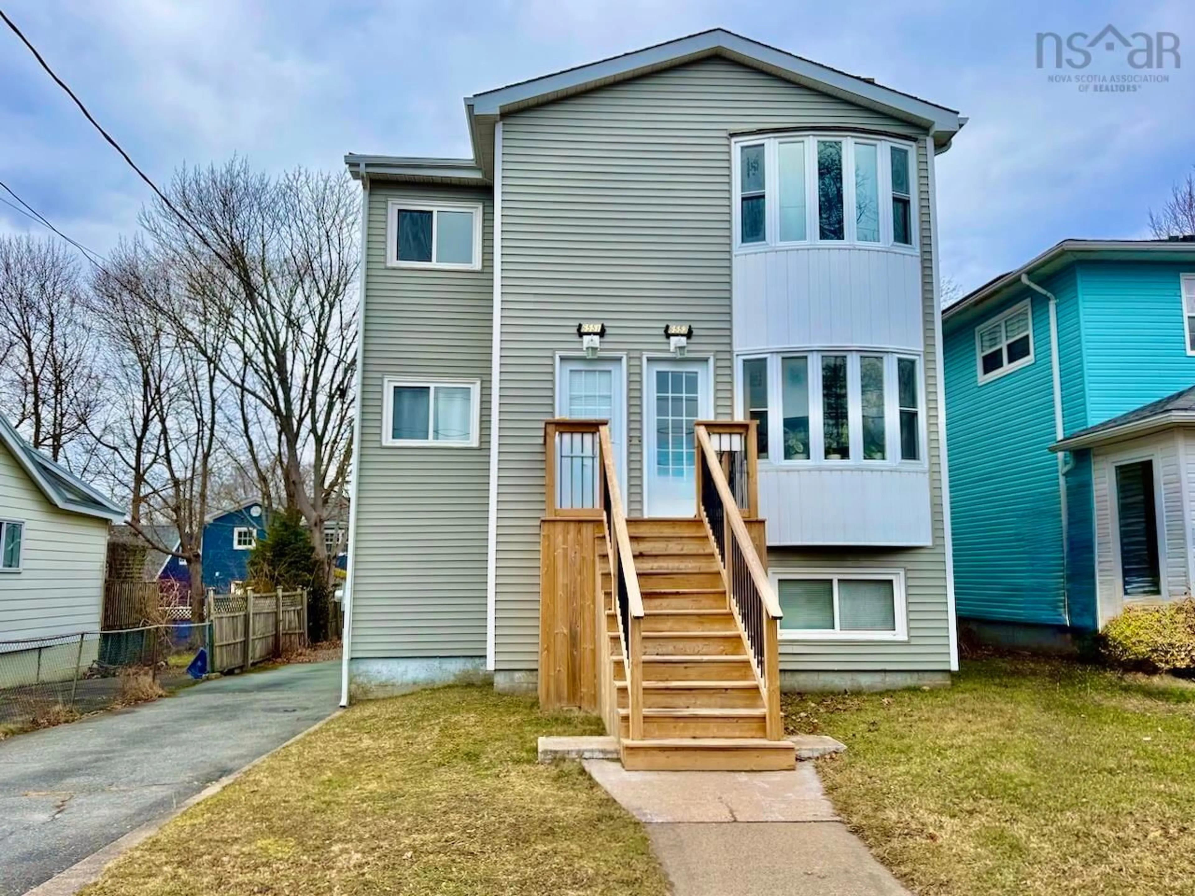 Home with vinyl exterior material, street for 6551 & 6553 London St, Halifax Peninsula Nova Scotia B3L 1X7