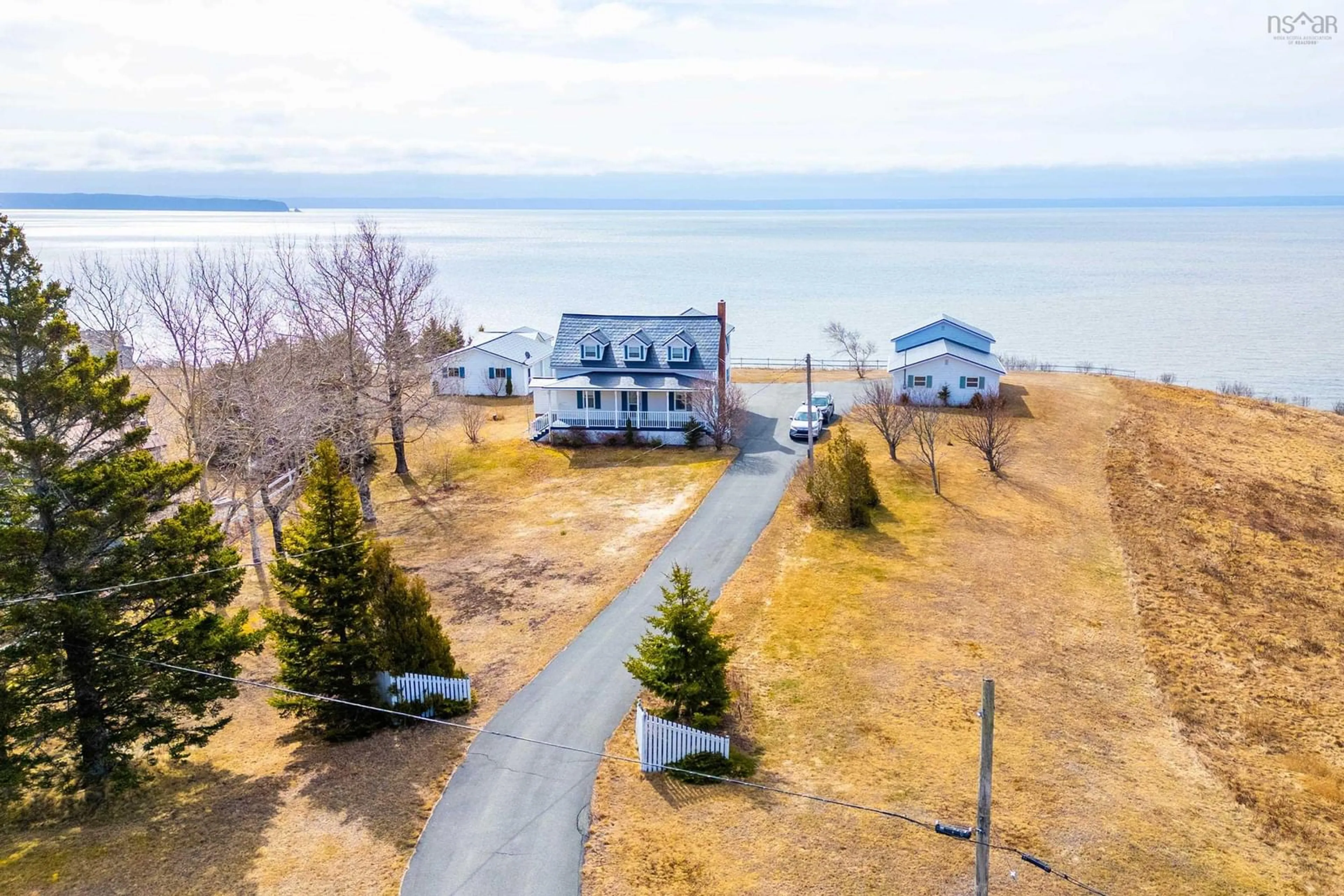 A pic from outside/outdoor area/front of a property/back of a property/a pic from drone, water/lake/river/ocean view for 8002 Highway 209, Wards Brook Nova Scotia B0M 1S0