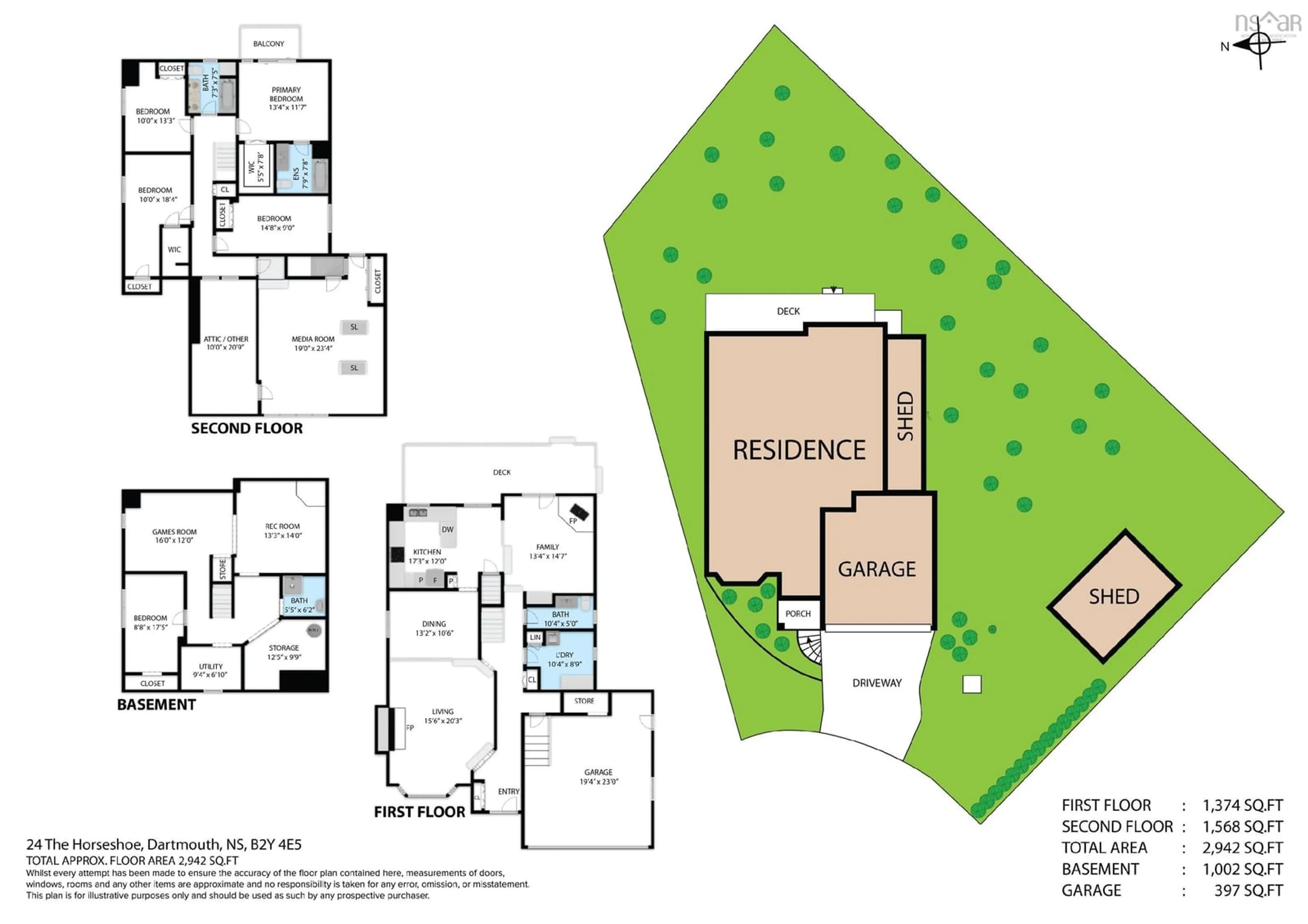 Floor plan for 24 The Horseshoe, Dartmouth Nova Scotia B2Y 4E5