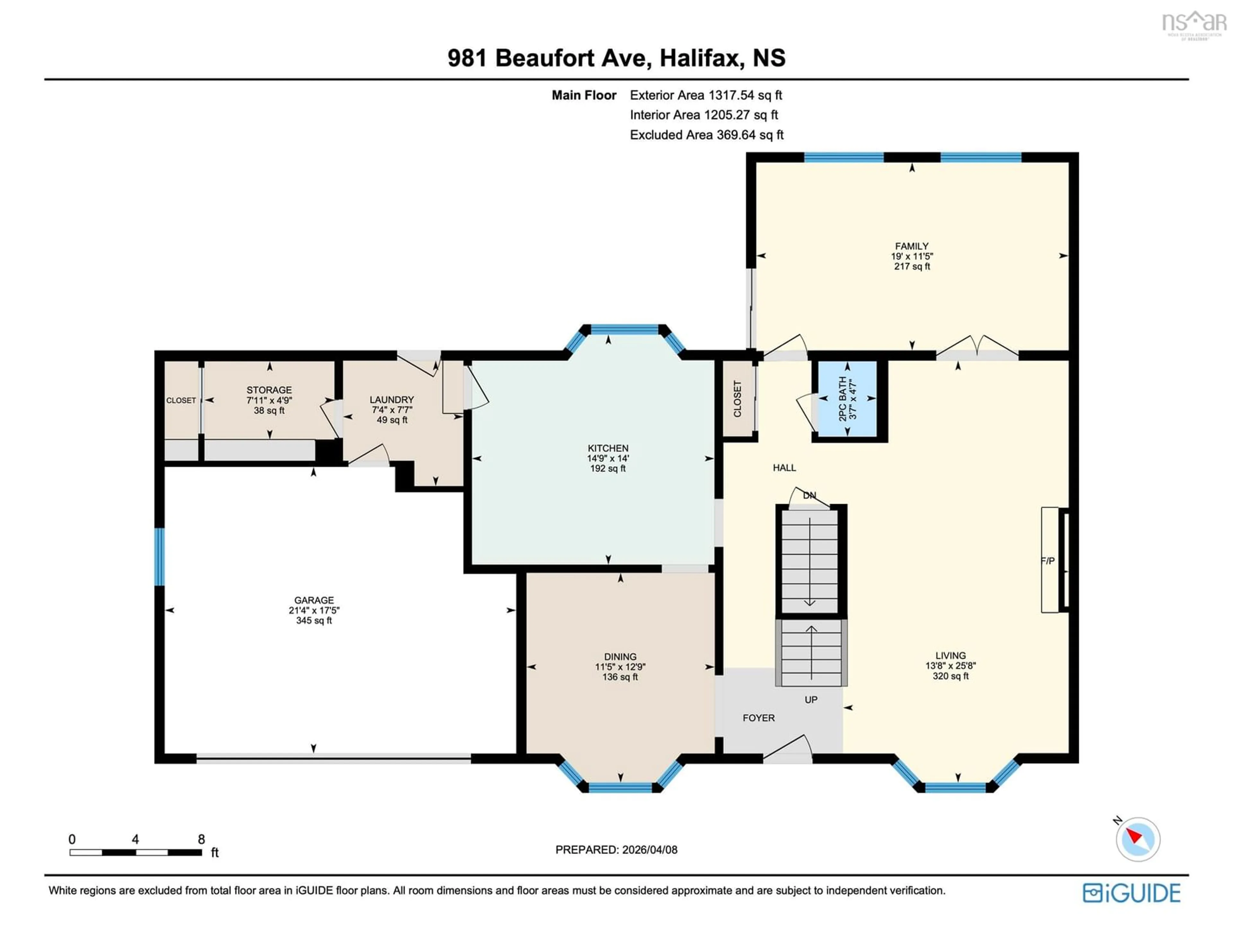 Floor plan for 981 Beaufort Ave, Halifax Nova Scotia B3H 3X9