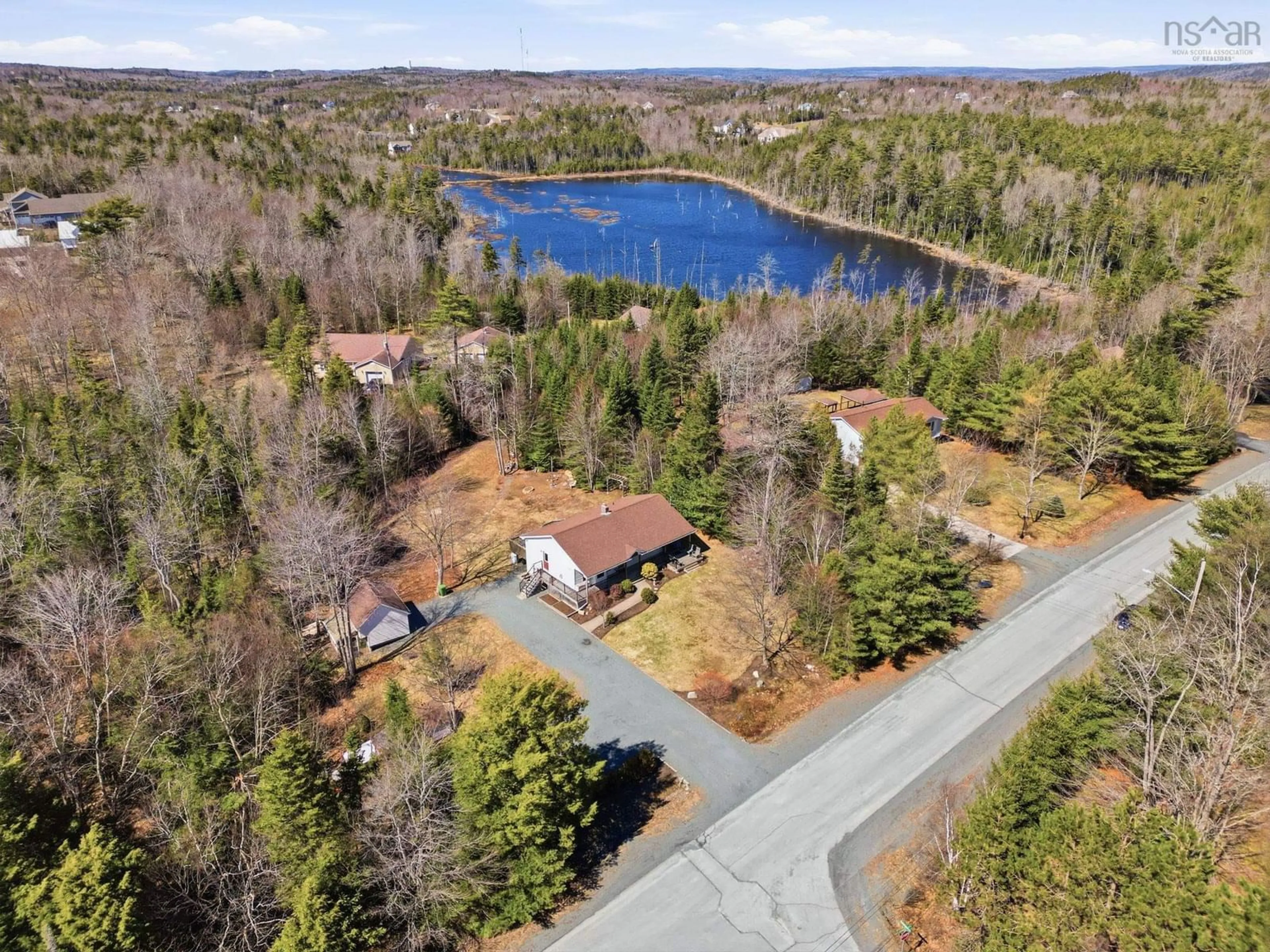 A pic from outside/outdoor area/front of a property/back of a property/a pic from drone, water/lake/river/ocean view for 6 Cumberland Way, Windsor Junction Nova Scotia B2T 1H4