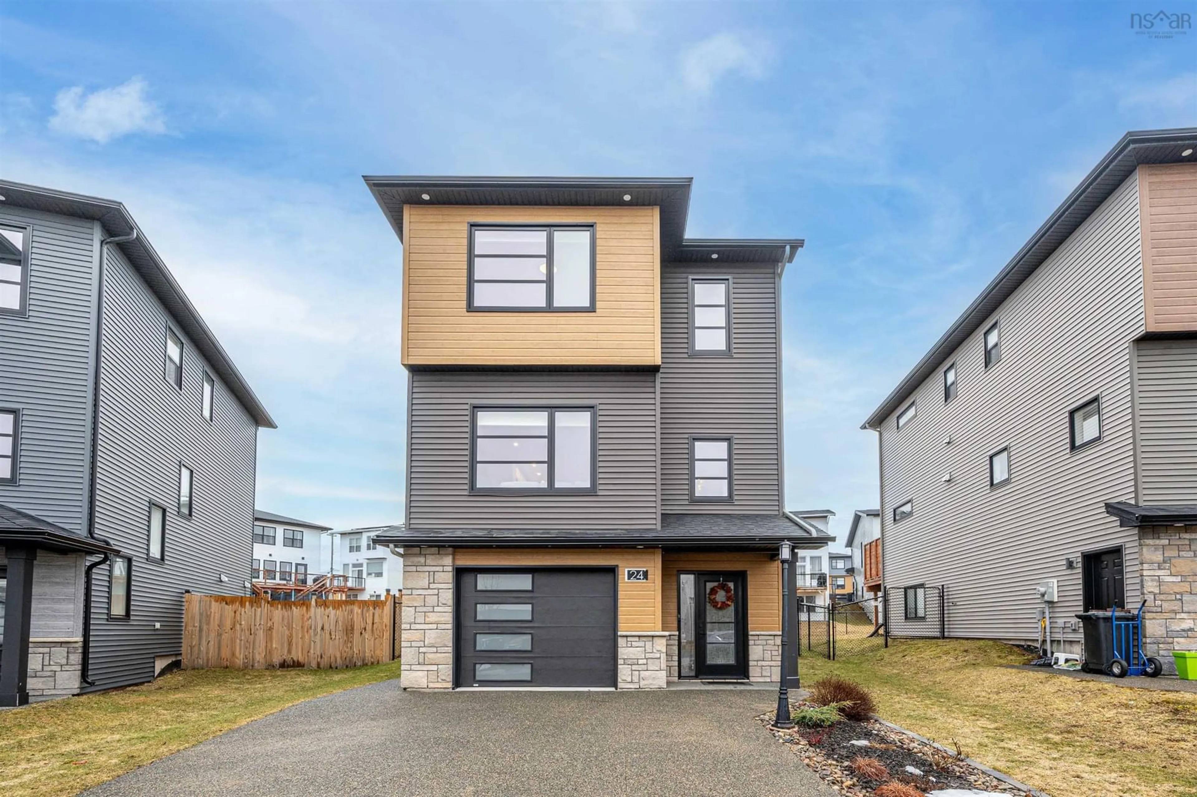 Home with vinyl exterior material, street for 24 Chardonnay Crt, Timberlea Nova Scotia B3T 0L5