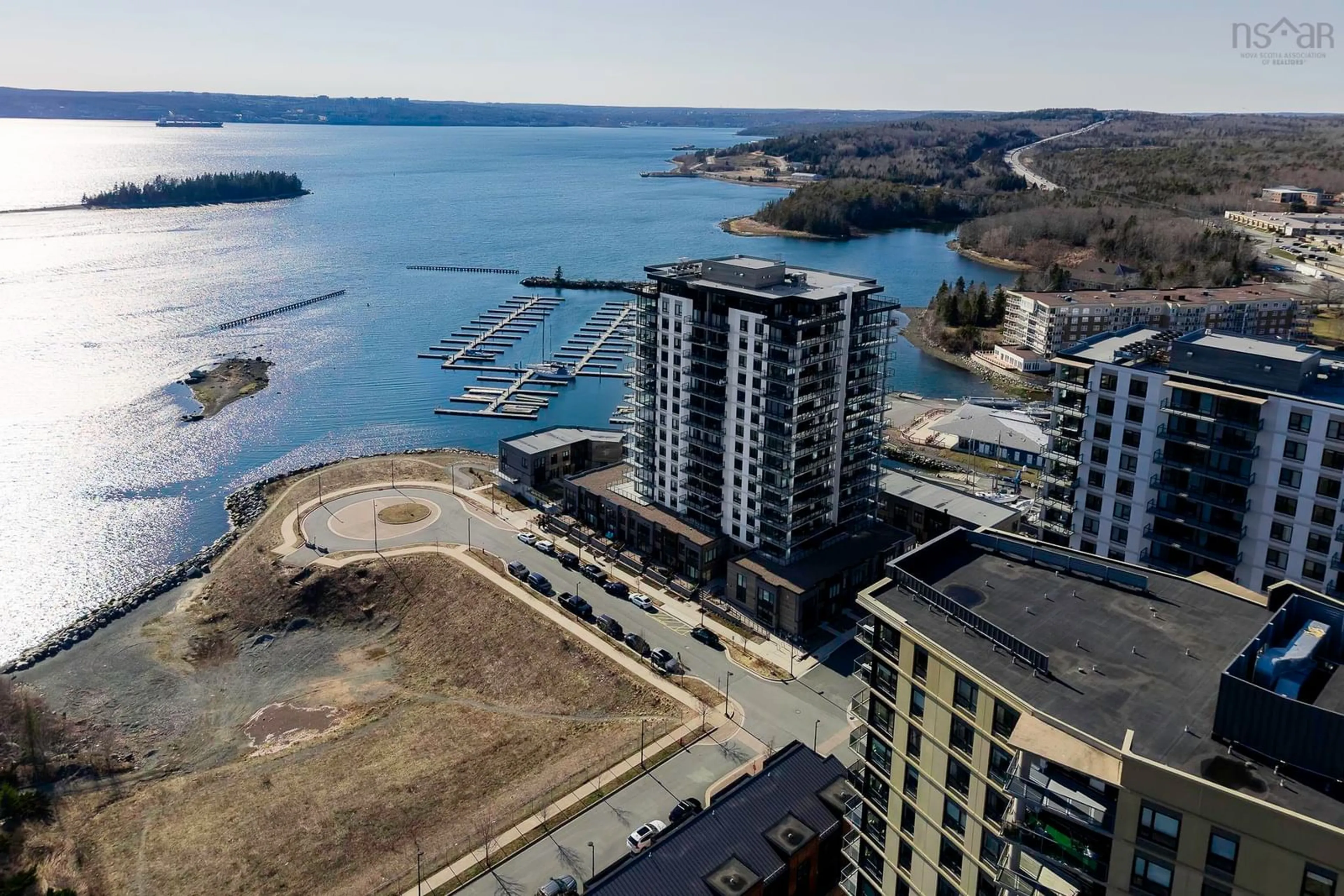 A pic from outside/outdoor area/front of a property/back of a property/a pic from drone, water/lake/river/ocean view for 72 Seapoint Rd #1103, Dartmouth Nova Scotia B3B 0R8