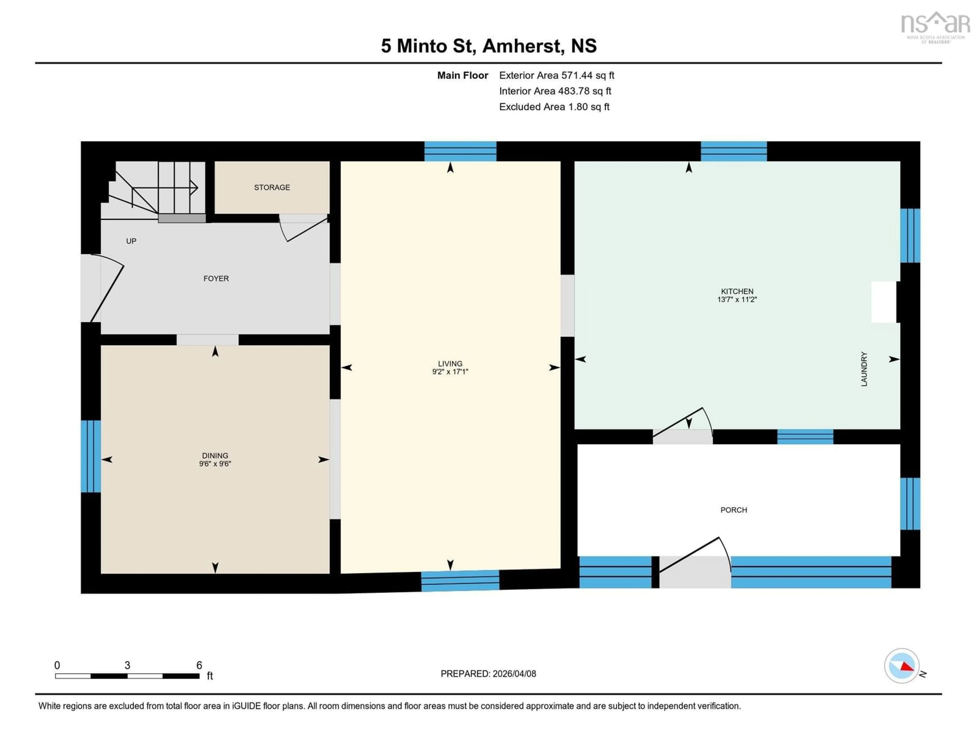 Floor plan for 5 Minto St, Amherst Nova Scotia B4H 1H1