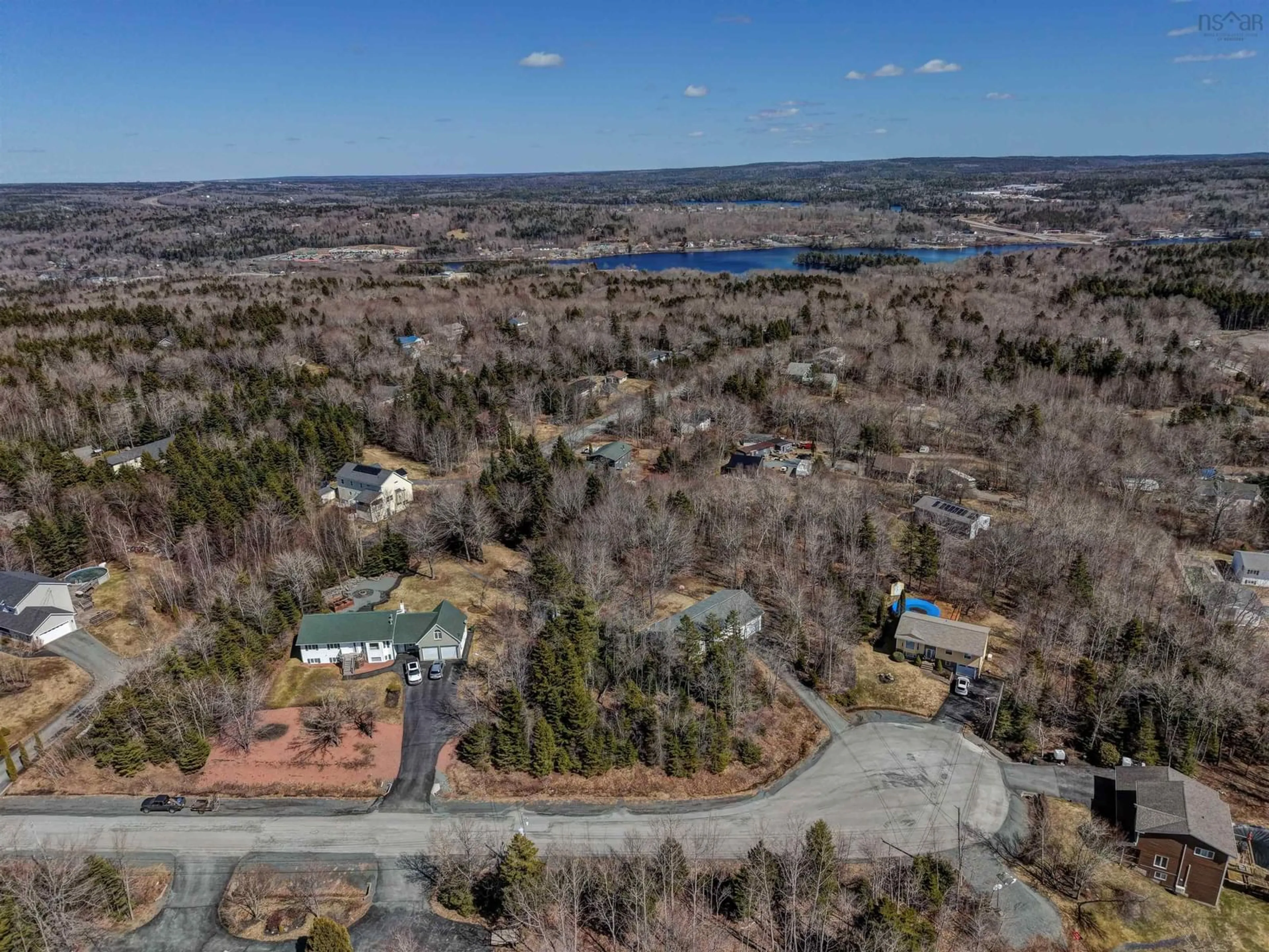 A pic from outside/outdoor area/front of a property/back of a property/a pic from drone, water/lake/river/ocean view for 100 Tamarack Dr, Fall River Nova Scotia B2T 1E8