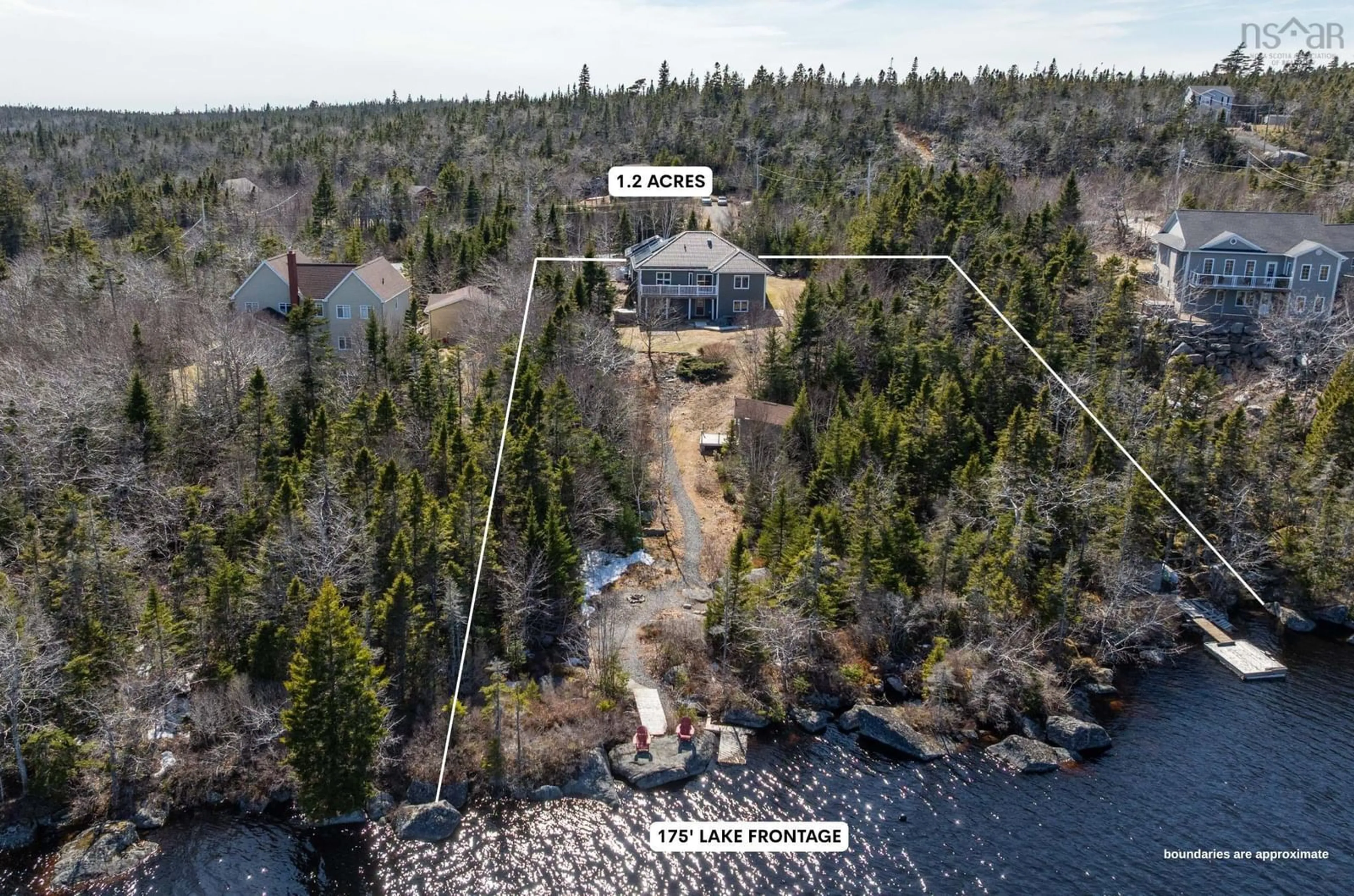 A pic from outside/outdoor area/front of a property/back of a property/a pic from drone, water/lake/river/ocean view for 123 Sarah Ingraham Dr, Williamswood Nova Scotia B3V 1N9