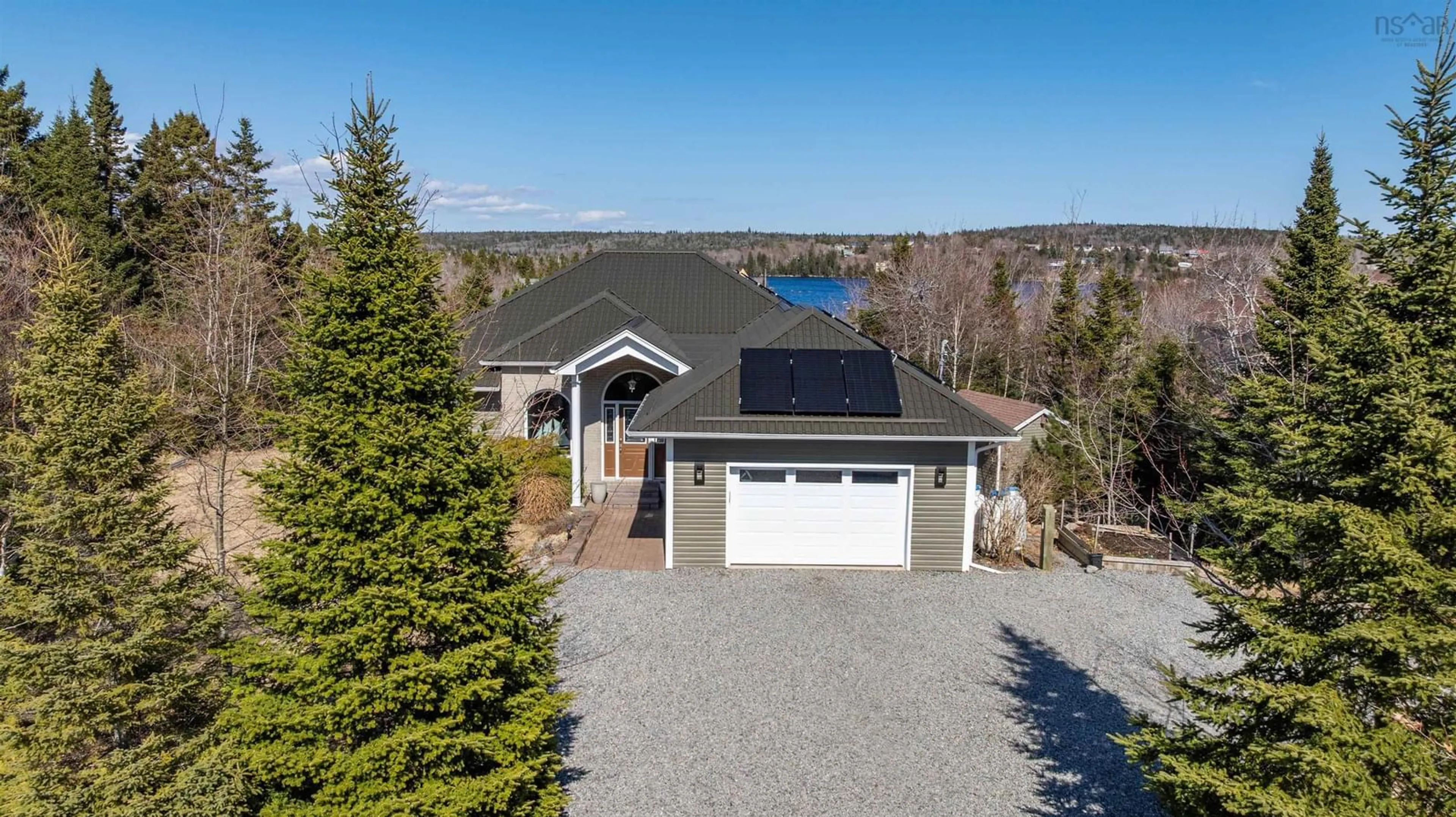 A pic from outside/outdoor area/front of a property/back of a property/a pic from drone, water/lake/river/ocean view for 123 Sarah Ingraham Dr, Williamswood Nova Scotia B3V 1N9