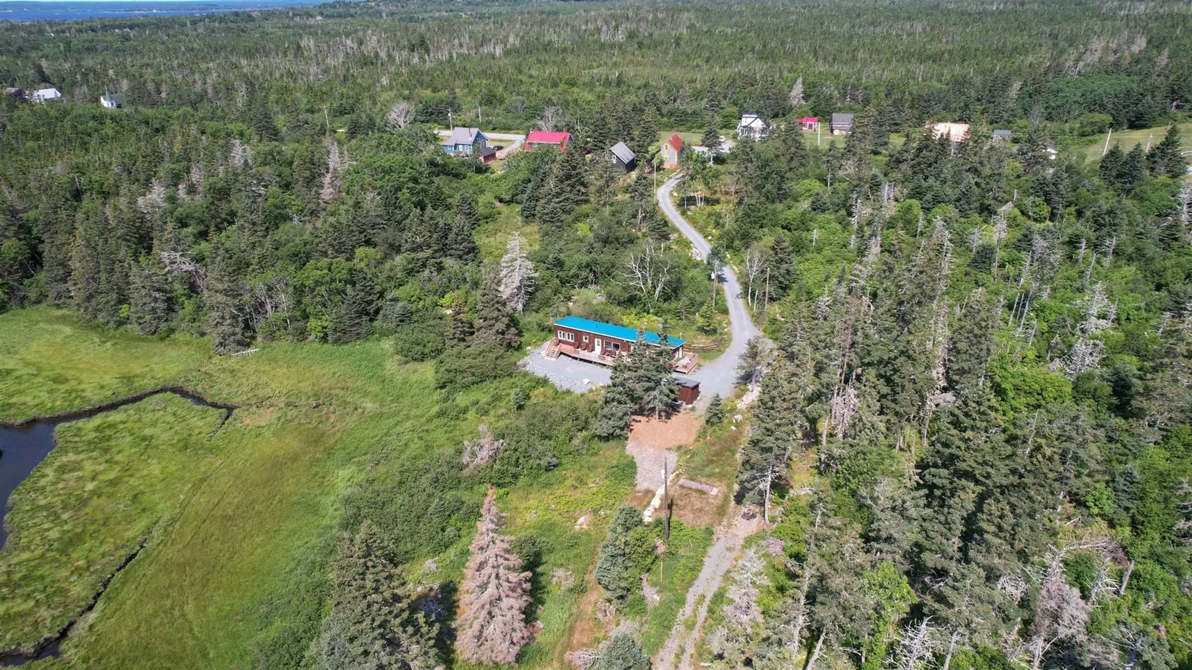 A pic from outside/outdoor area/front of a property/back of a property/a pic from drone, unknown for 7741 Highway 331, Cherry Hill Nova Scotia B0J 2H0