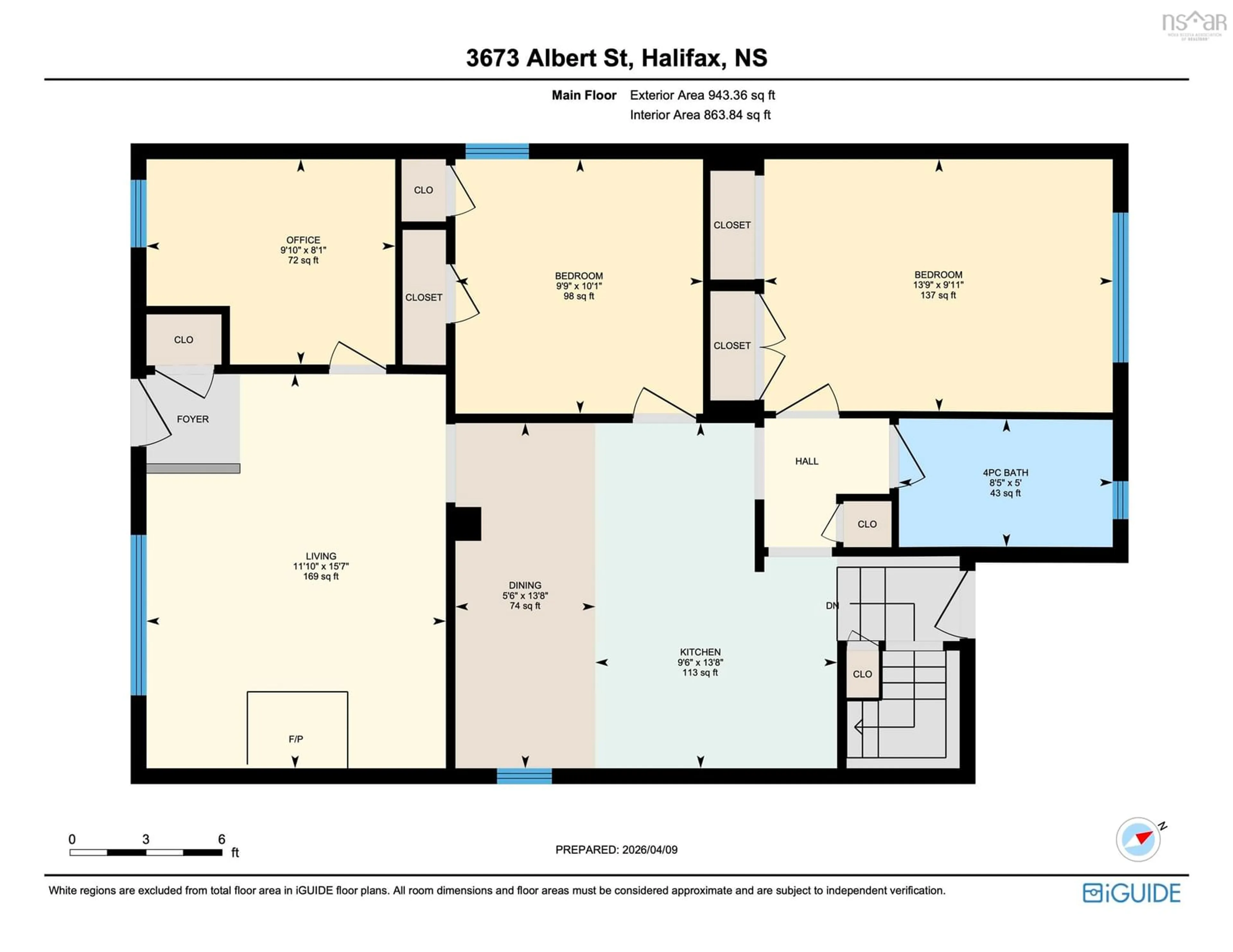 Floor plan for 3673 Albert St, Halifax Nova Scotia B3K 3N7