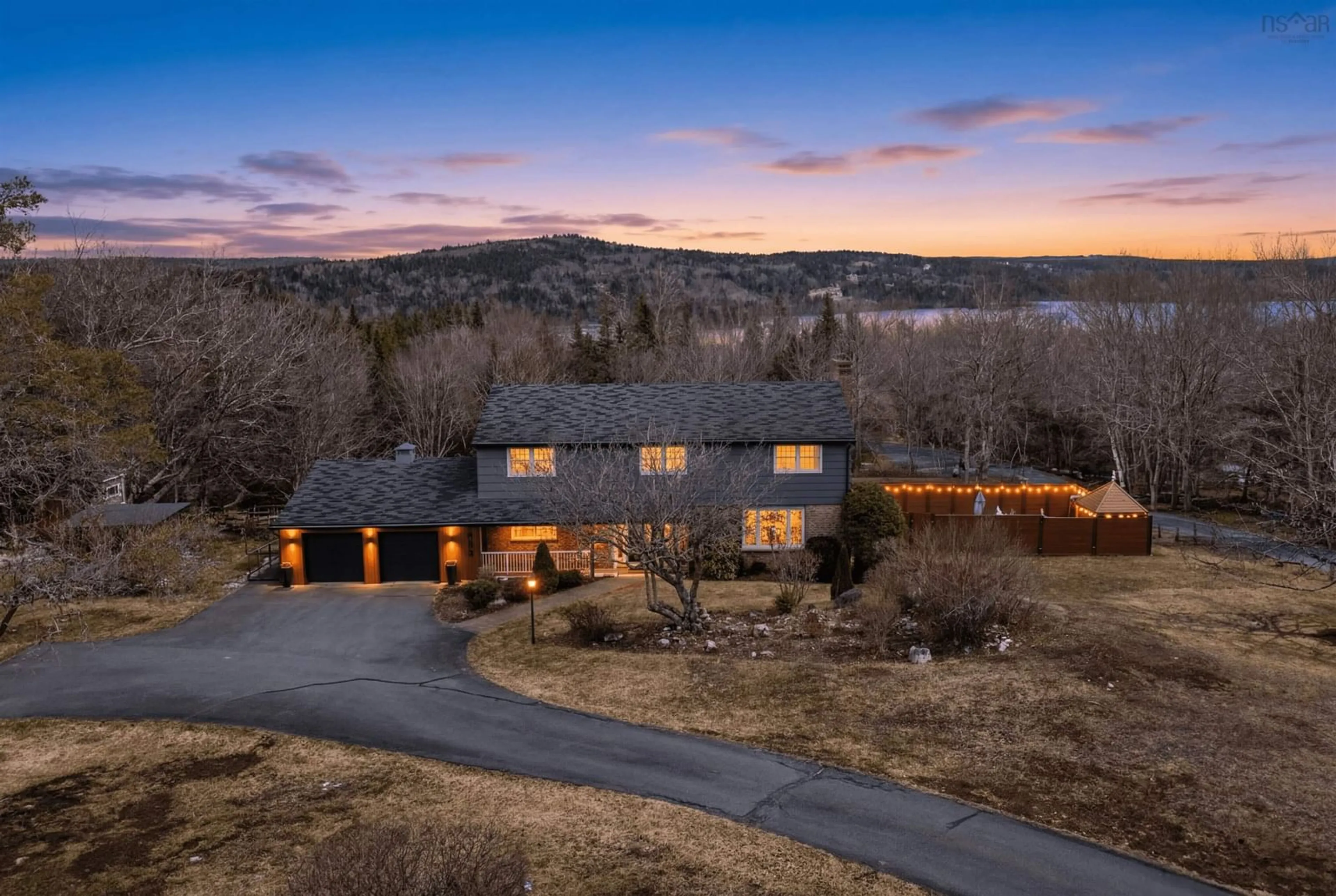 A pic from outside/outdoor area/front of a property/back of a property/a pic from drone, mountain view for 503 Myra Rd, Porters Lake Nova Scotia B3E 1G4