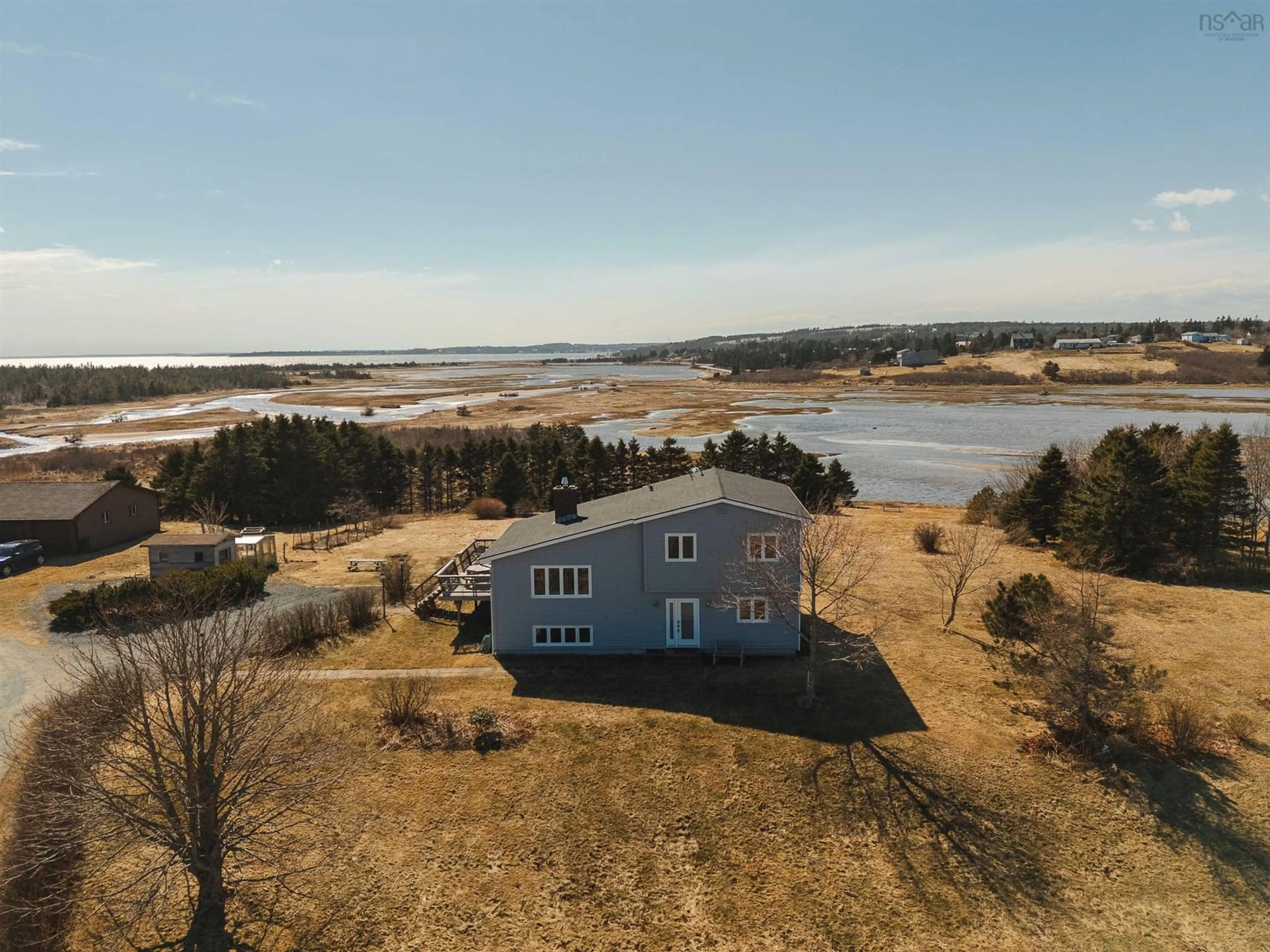A pic from outside/outdoor area/front of a property/back of a property/a pic from drone, water/lake/river/ocean view for 3930 Lawrencetown Rd, Lawrencetown Nova Scotia B2Z 1R1