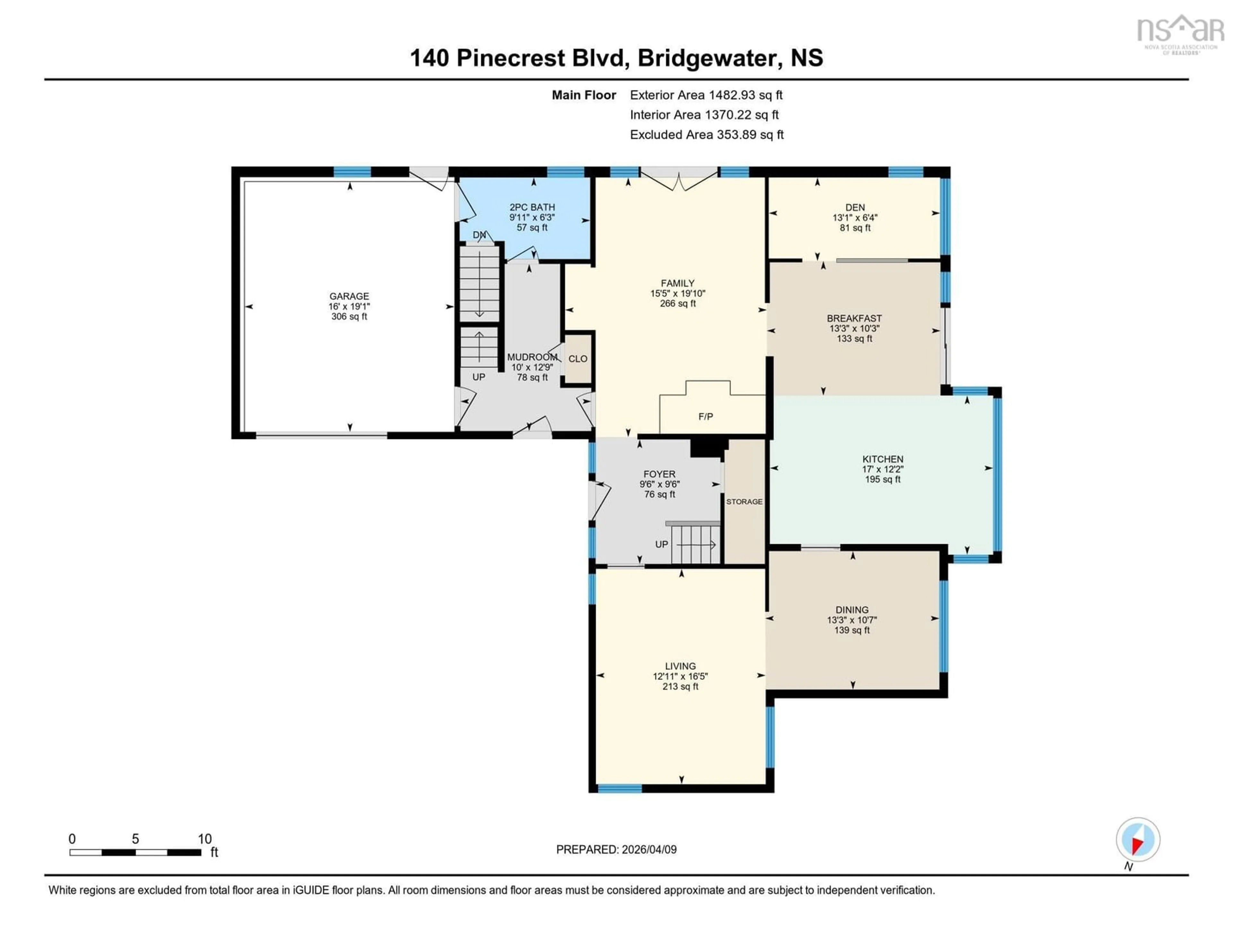 Floor plan for 140 Pinecrest Blvd, Bridgewater Nova Scotia B4V 3R4