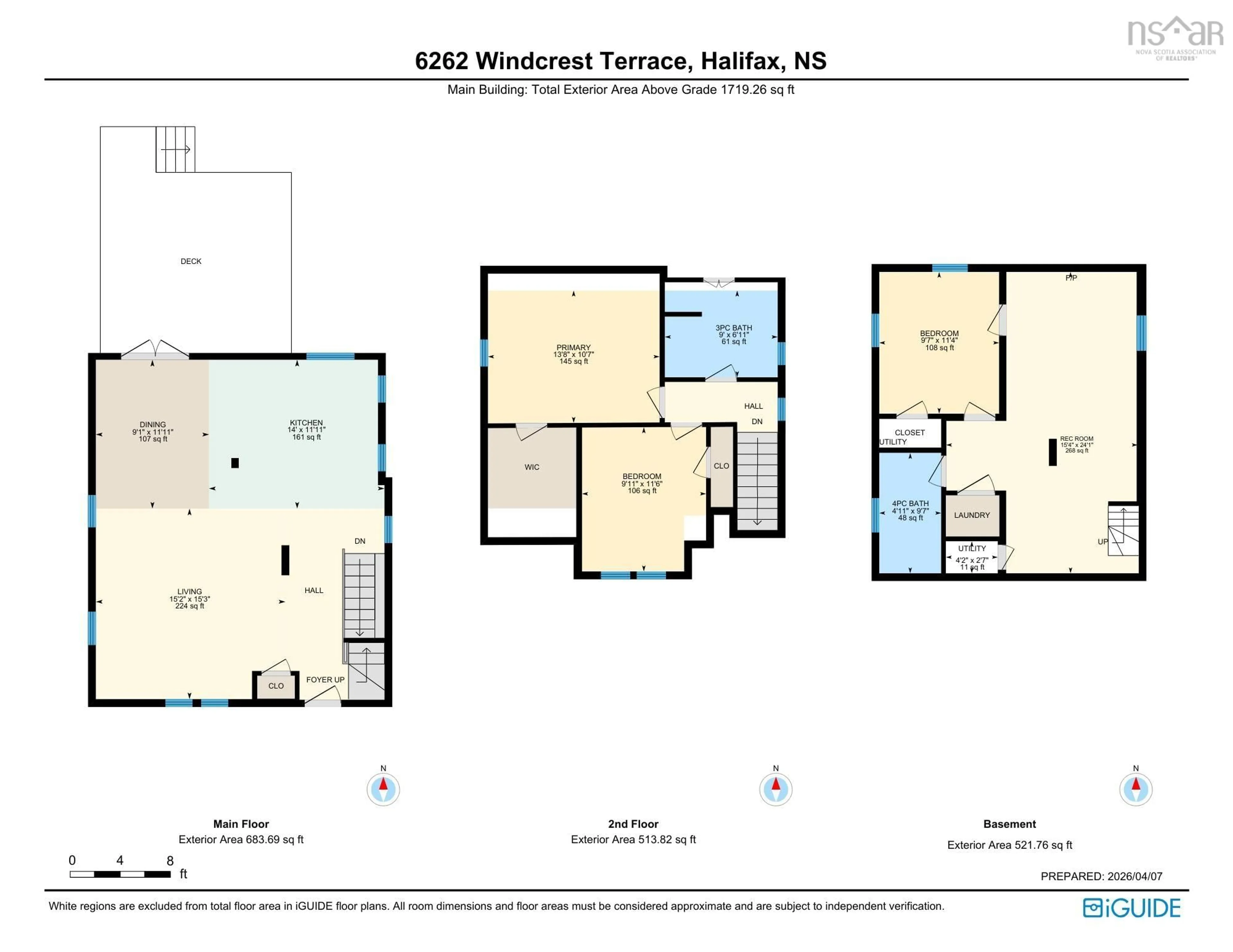 Floor plan for 6262 Windcrest Terr, Halifax Nova Scotia B3L 1T2