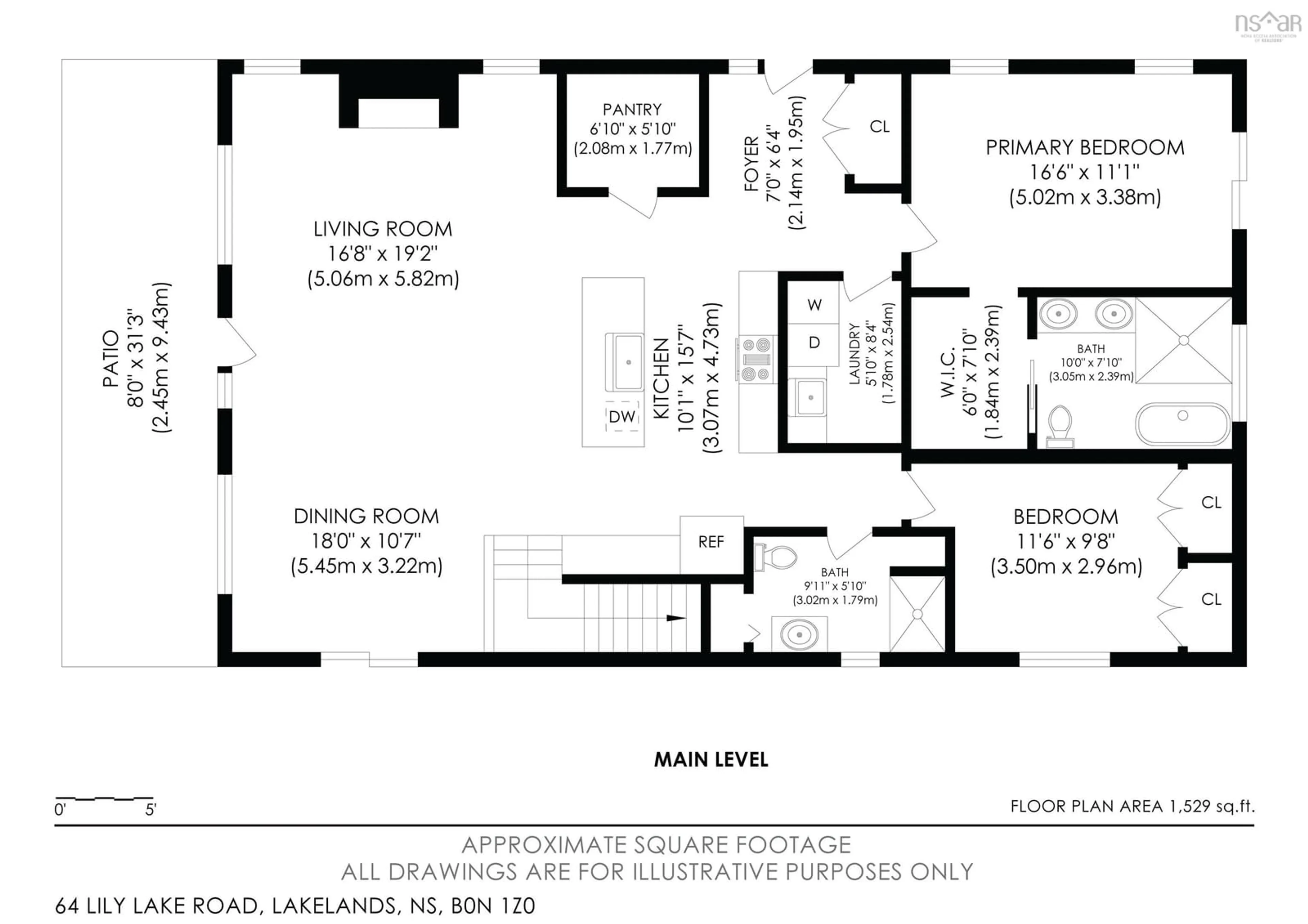 Floor plan for 64 Lily Lake Rd, Lakelands Nova Scotia B0N 1Z0