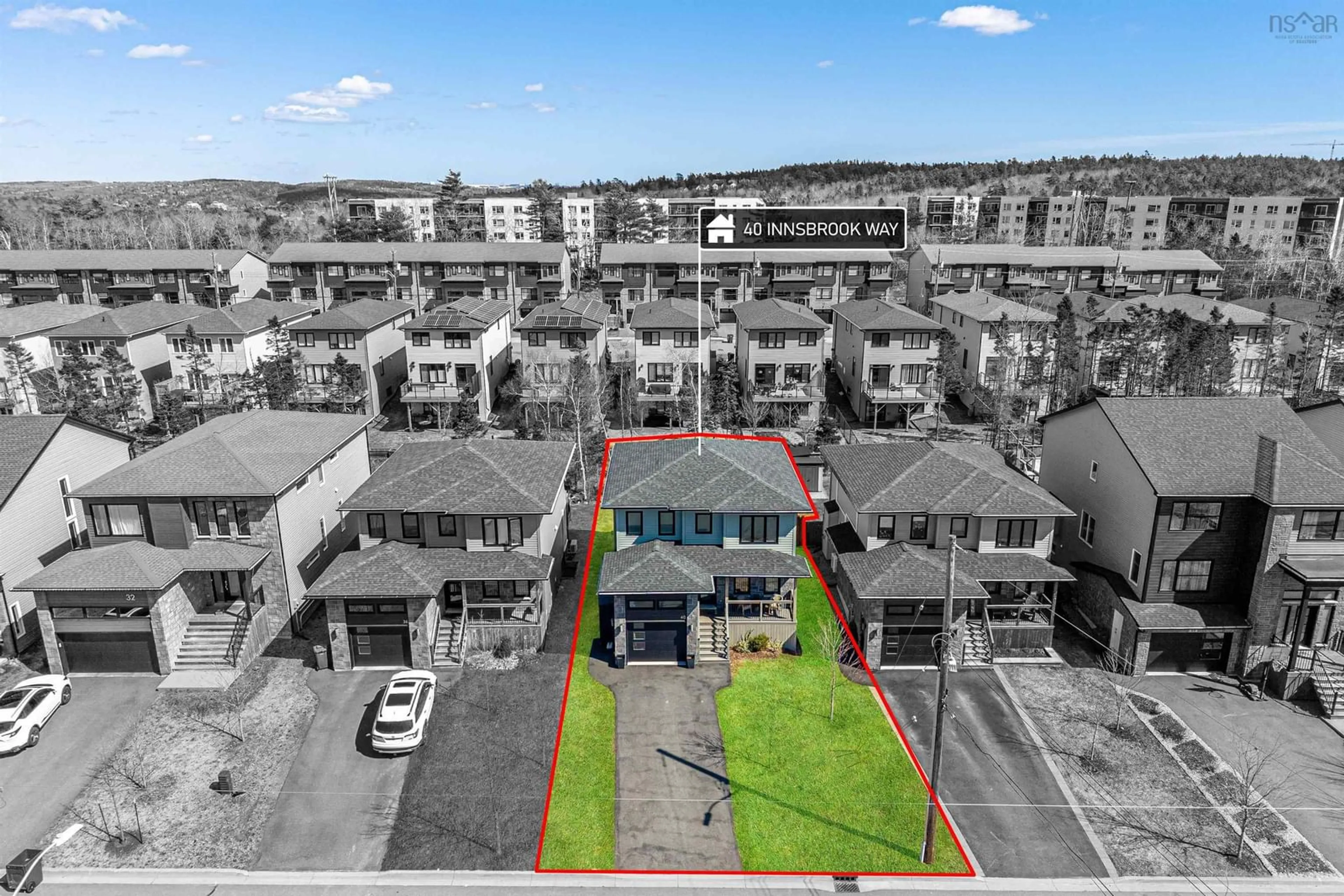 A pic from outside/outdoor area/front of a property/back of a property/a pic from drone, unknown for 40 Innsbrook Way, Bedford Nova Scotia B4B 0X6