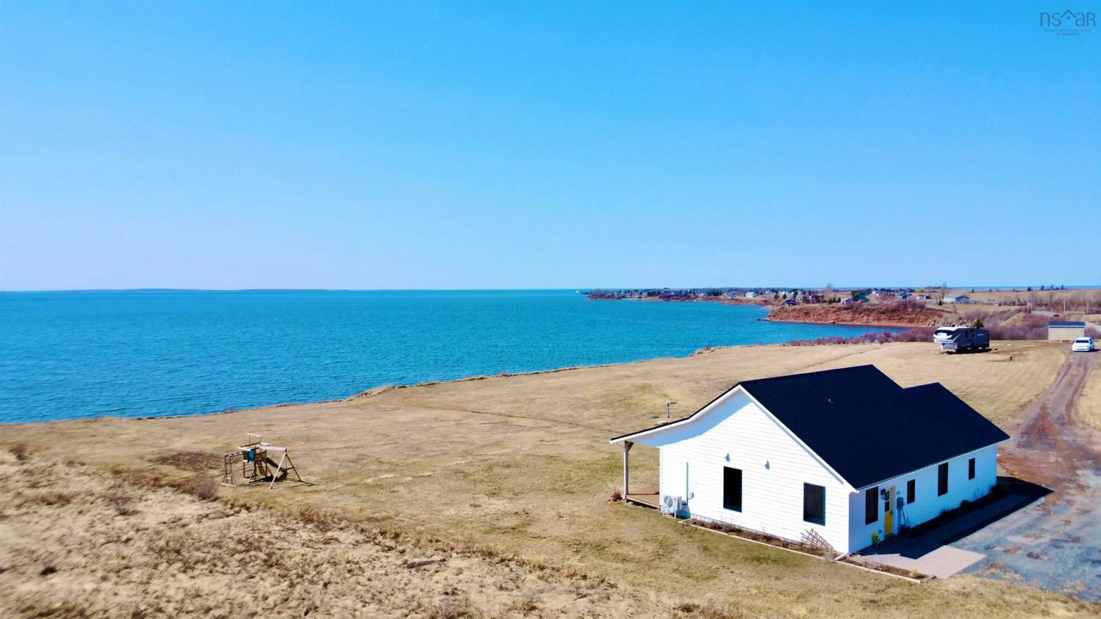 A pic from outside/outdoor area/front of a property/back of a property/a pic from drone, water/lake/river/ocean view for Cape John Road #685, Cape John Nova Scotia B0K 1N0