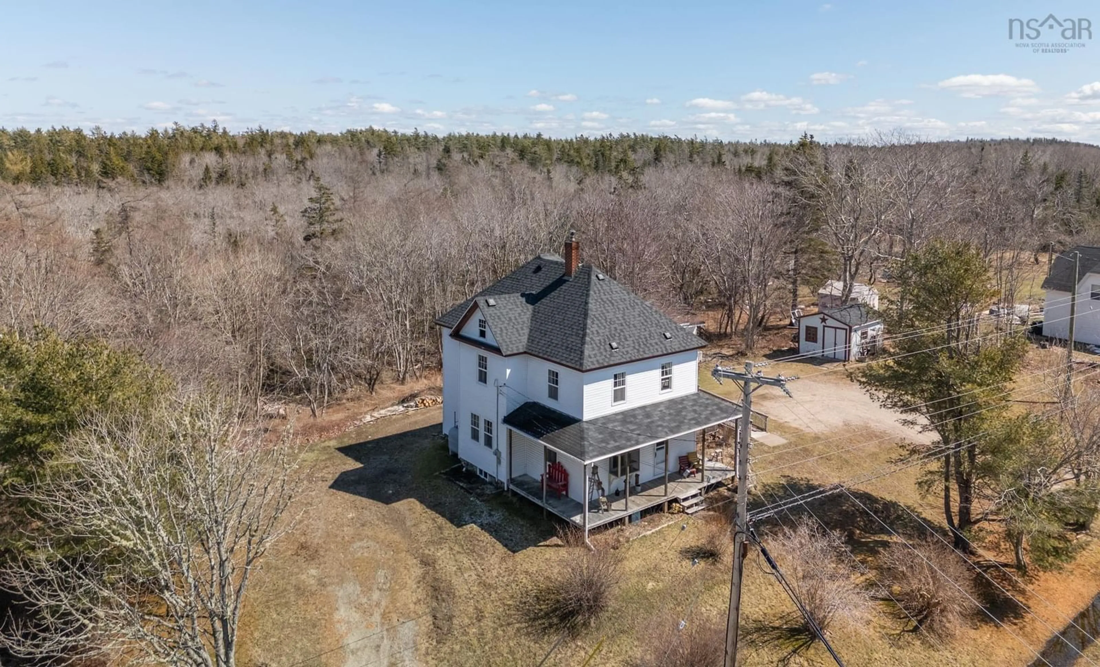 A pic from outside/outdoor area/front of a property/back of a property/a pic from drone, building for 1 Belleville Rd, Belleville North Nova Scotia B0W 3M0